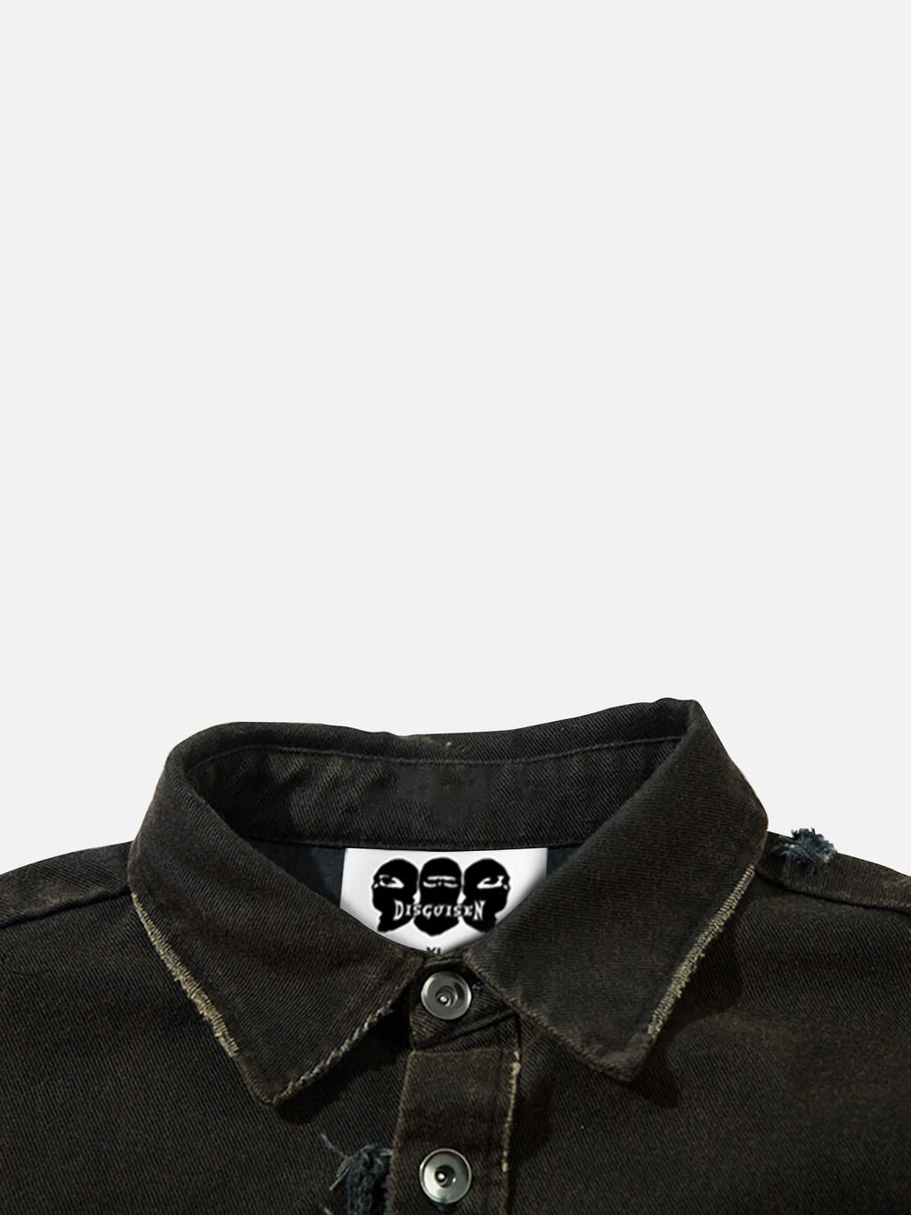 Disguisen American Retro Raw Edge Cross Long Sleeve Shirt