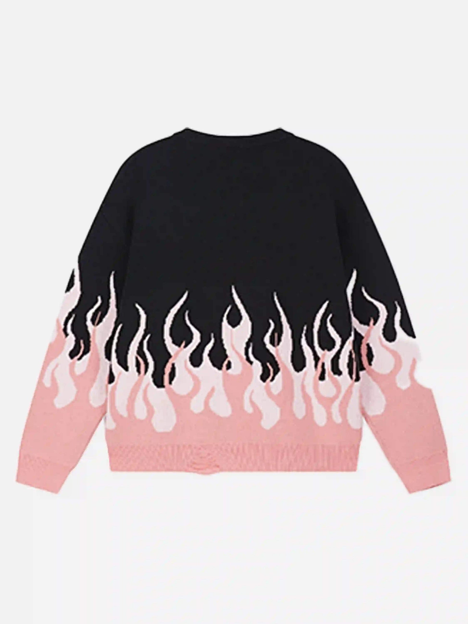 Disguisen American Flame Crewneck Destroyed Sweater