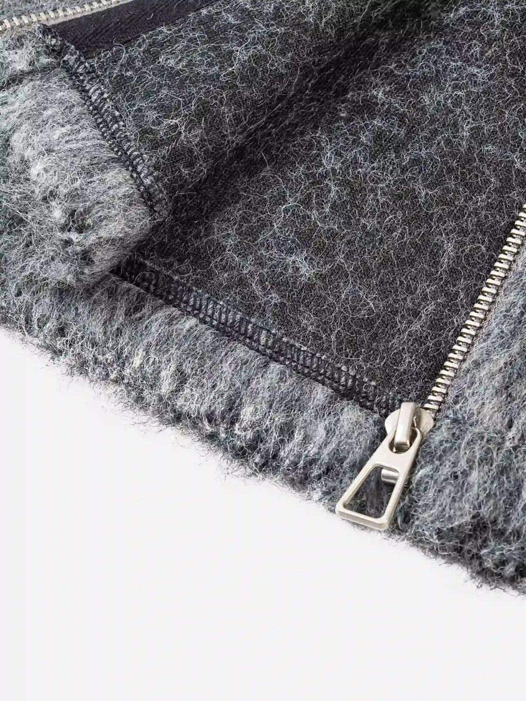 Disguisen American Street Trend Mohair Zipper Coat