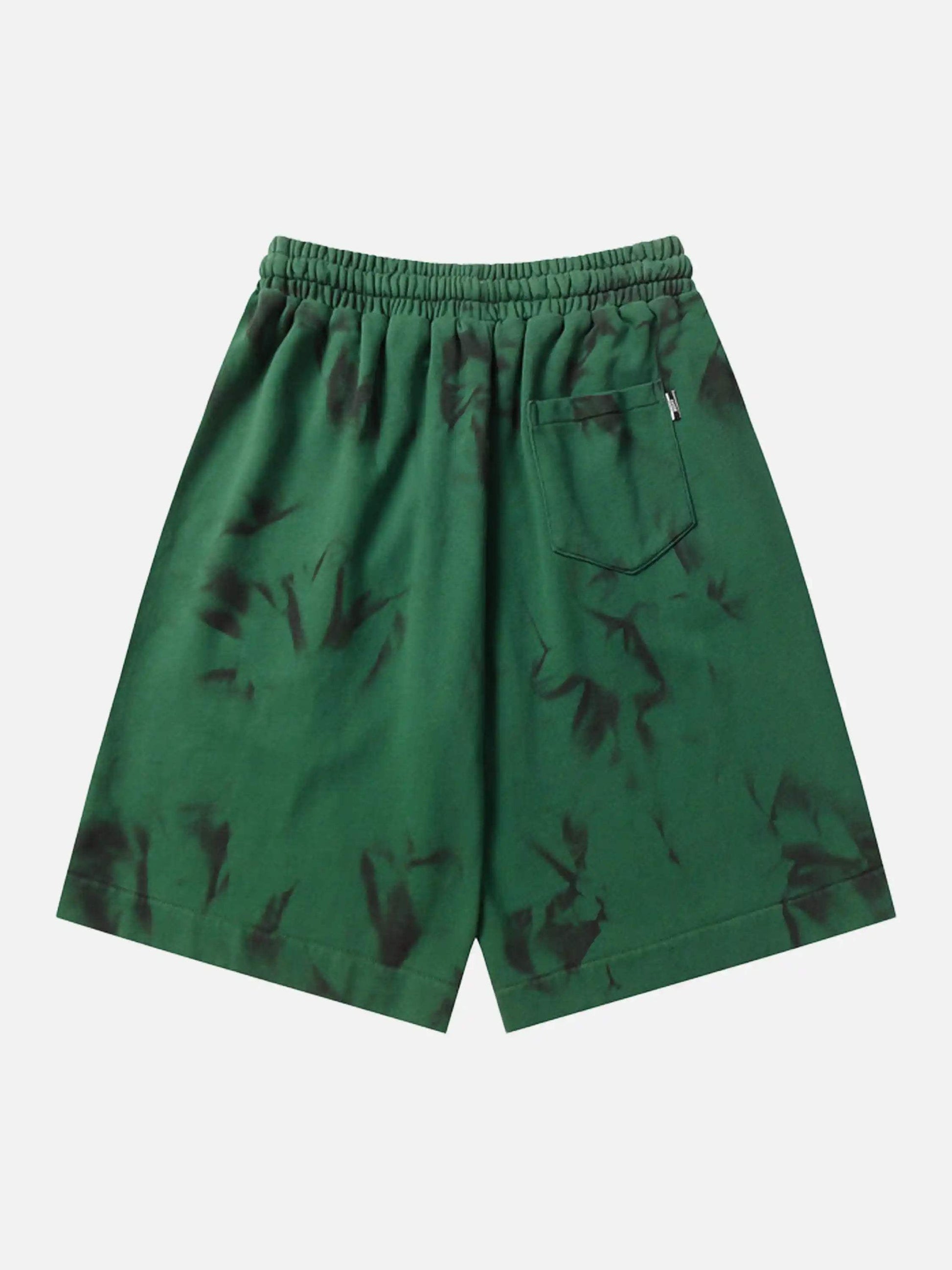 Disguisen Vintage Dirty Elastic Drawstring Loose Shorts