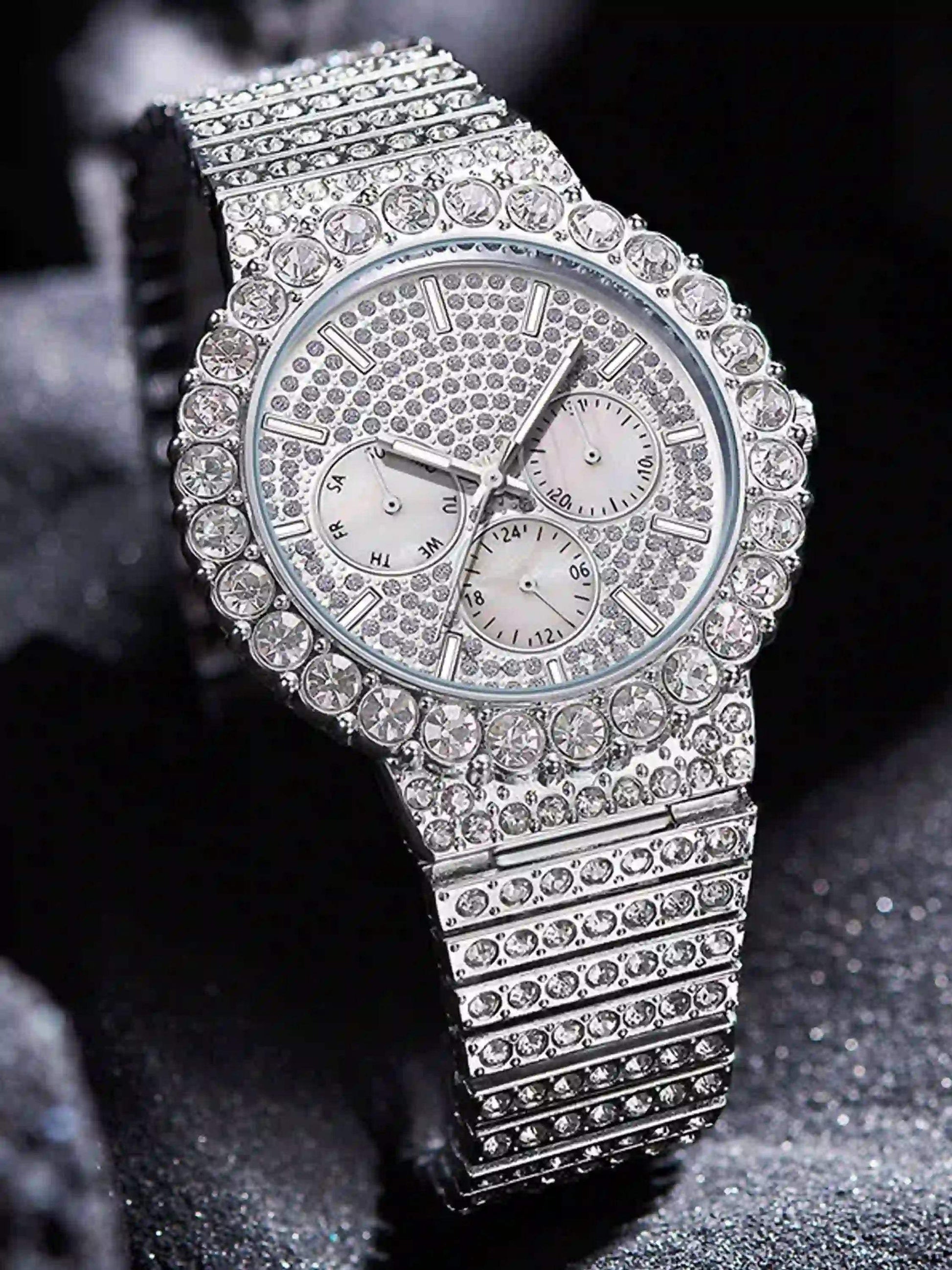 Disguisen Street Hip Hop Diamond Quartz Watch