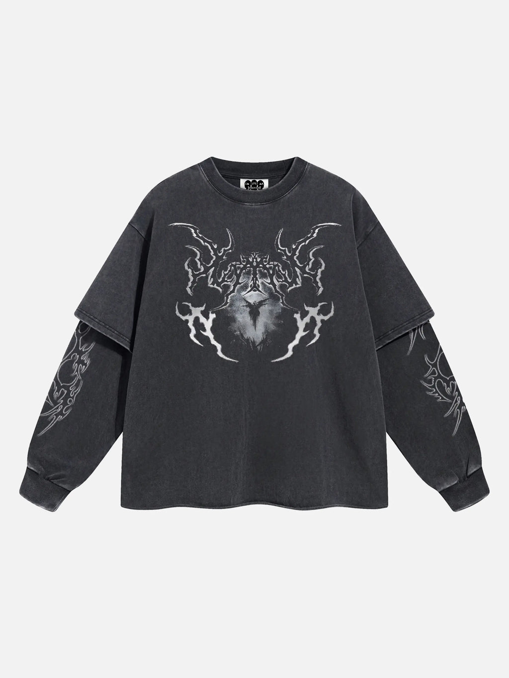 Disguisen American Devil's Coming Fake Two-Piece Long-Sleeved T-Shirt