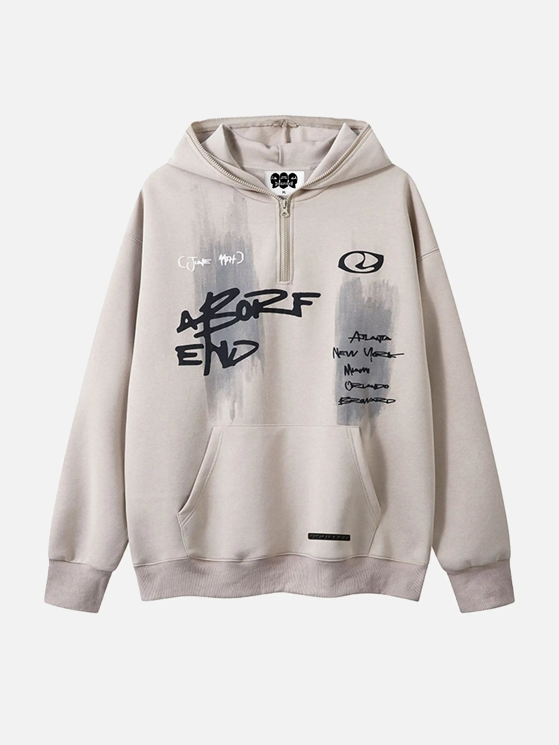 Disguisen Graffiti Half Zipper Hoodie