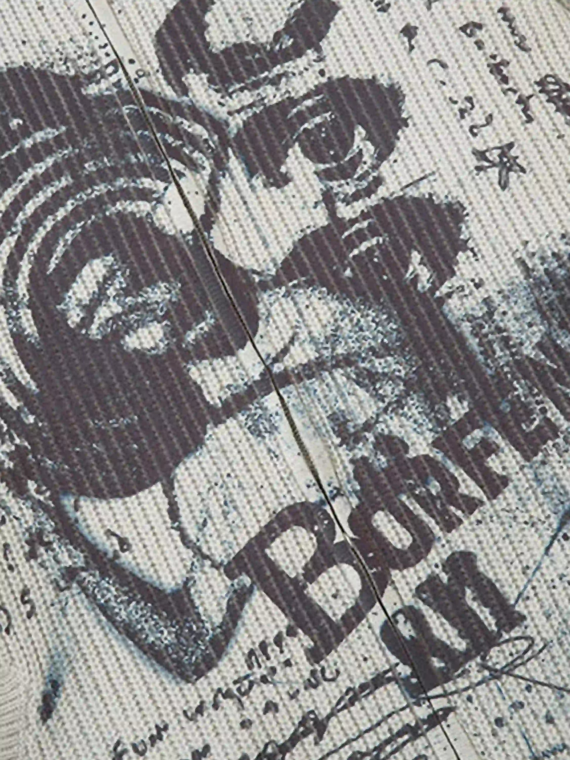 Disguisen Vintage Graffiti Zip-up Cardigan