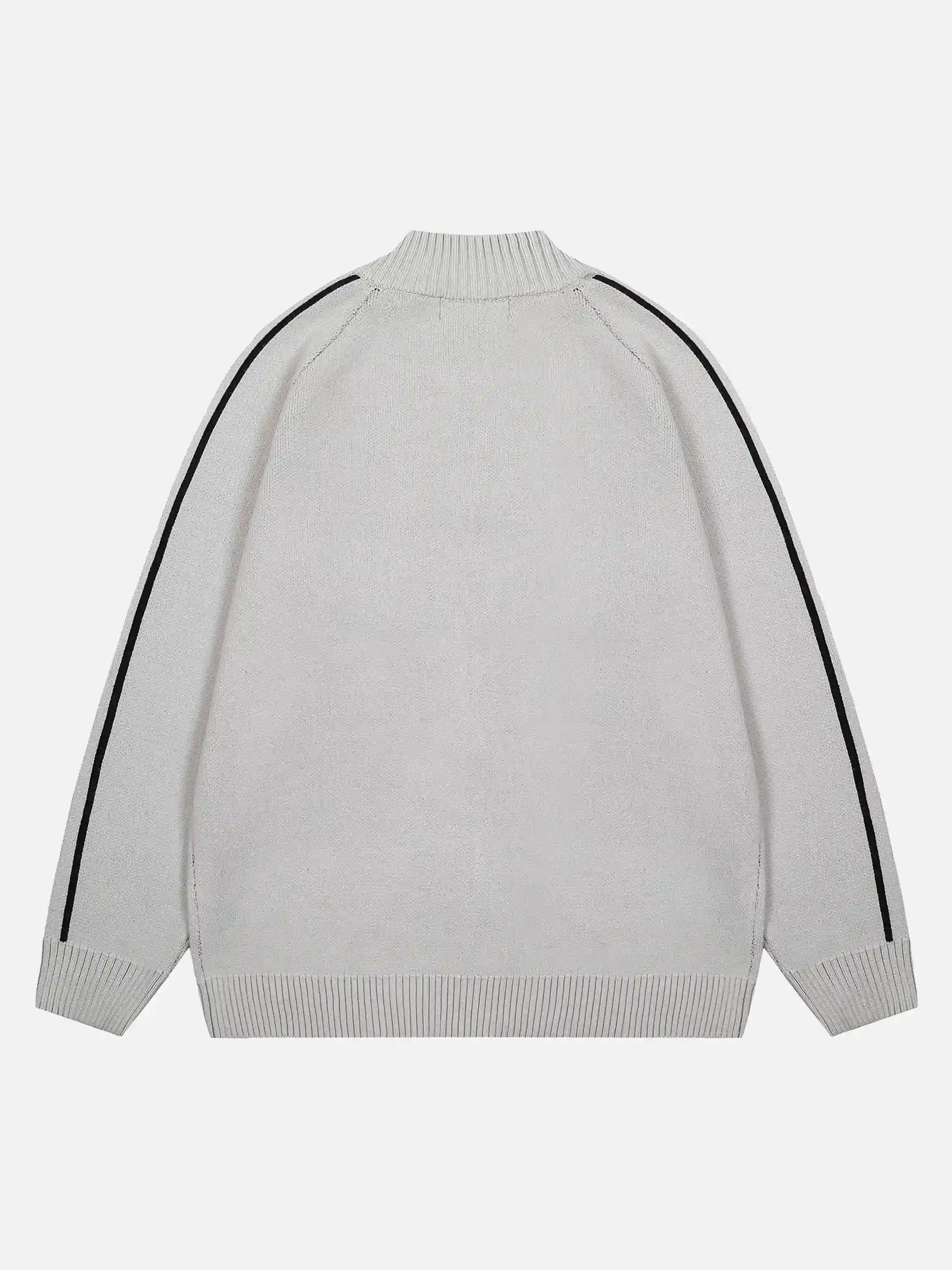 Disguisen Stand Collar Racing Zip-up Cardigan