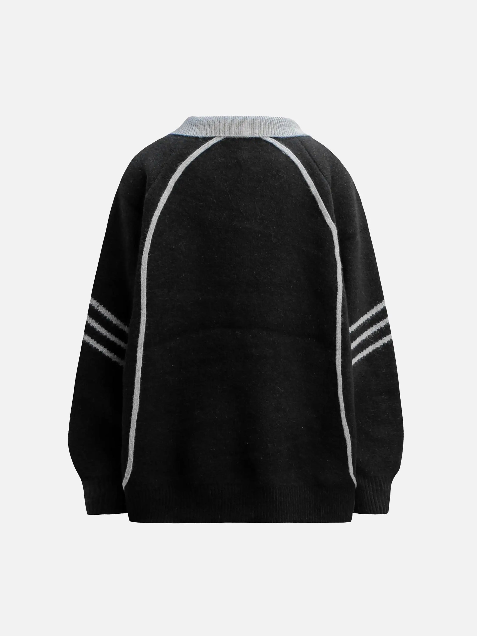 Disguisen Vintage Striped Polo Neck Sweater