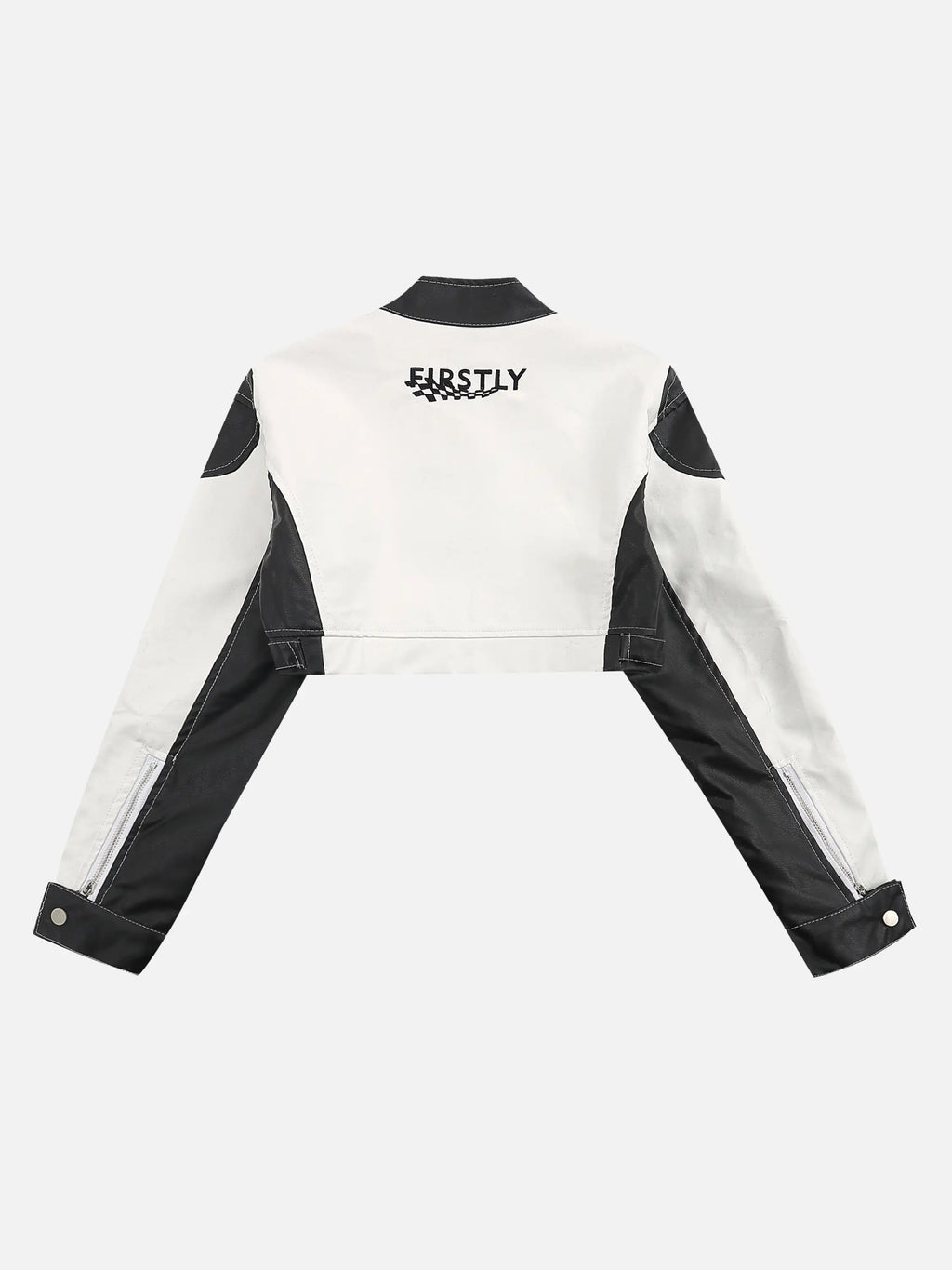 Disguisen American Gym Cropped Leather Biker Jacket
