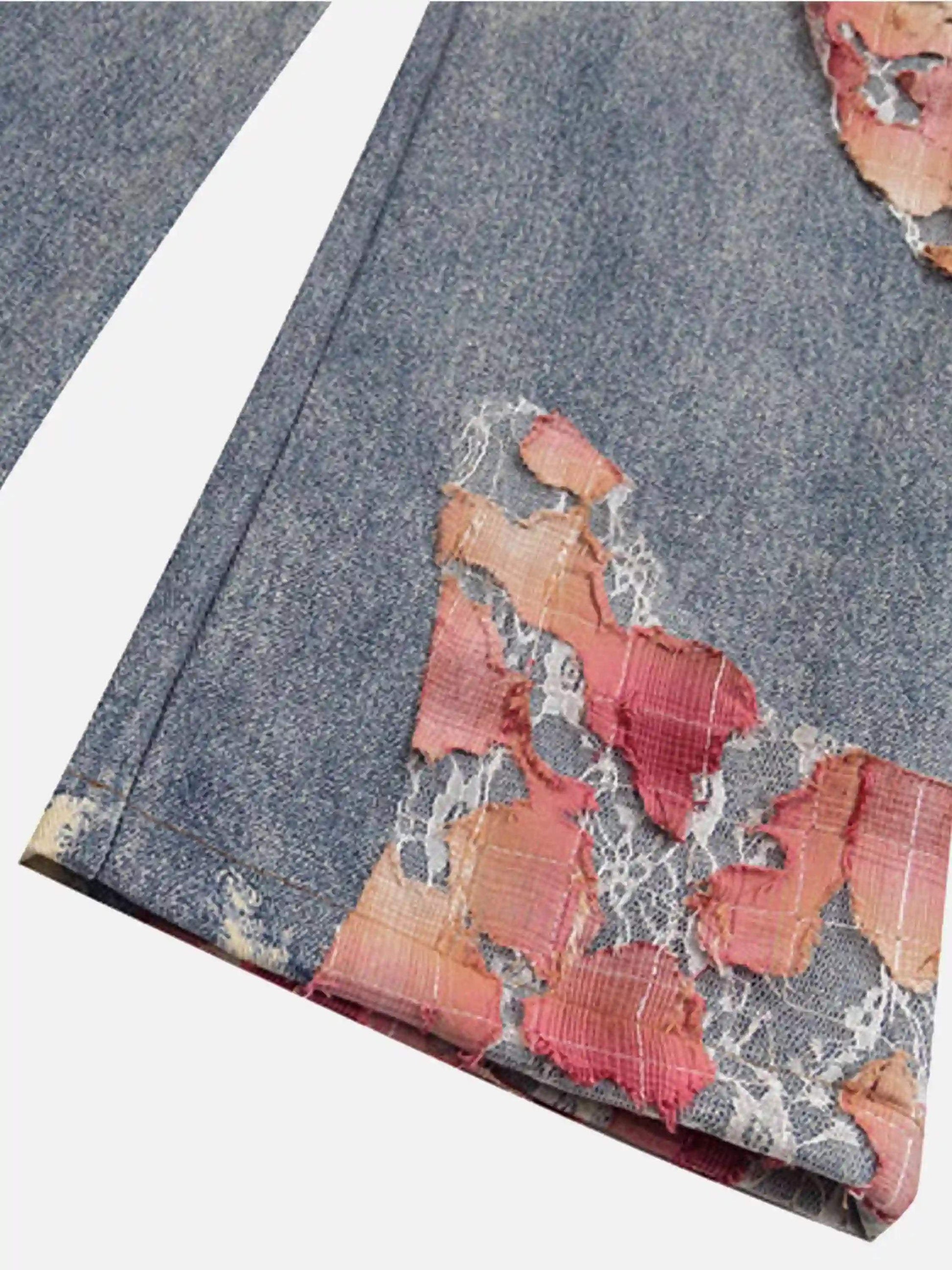 Disguisen Retro Patchwork Street Jeans