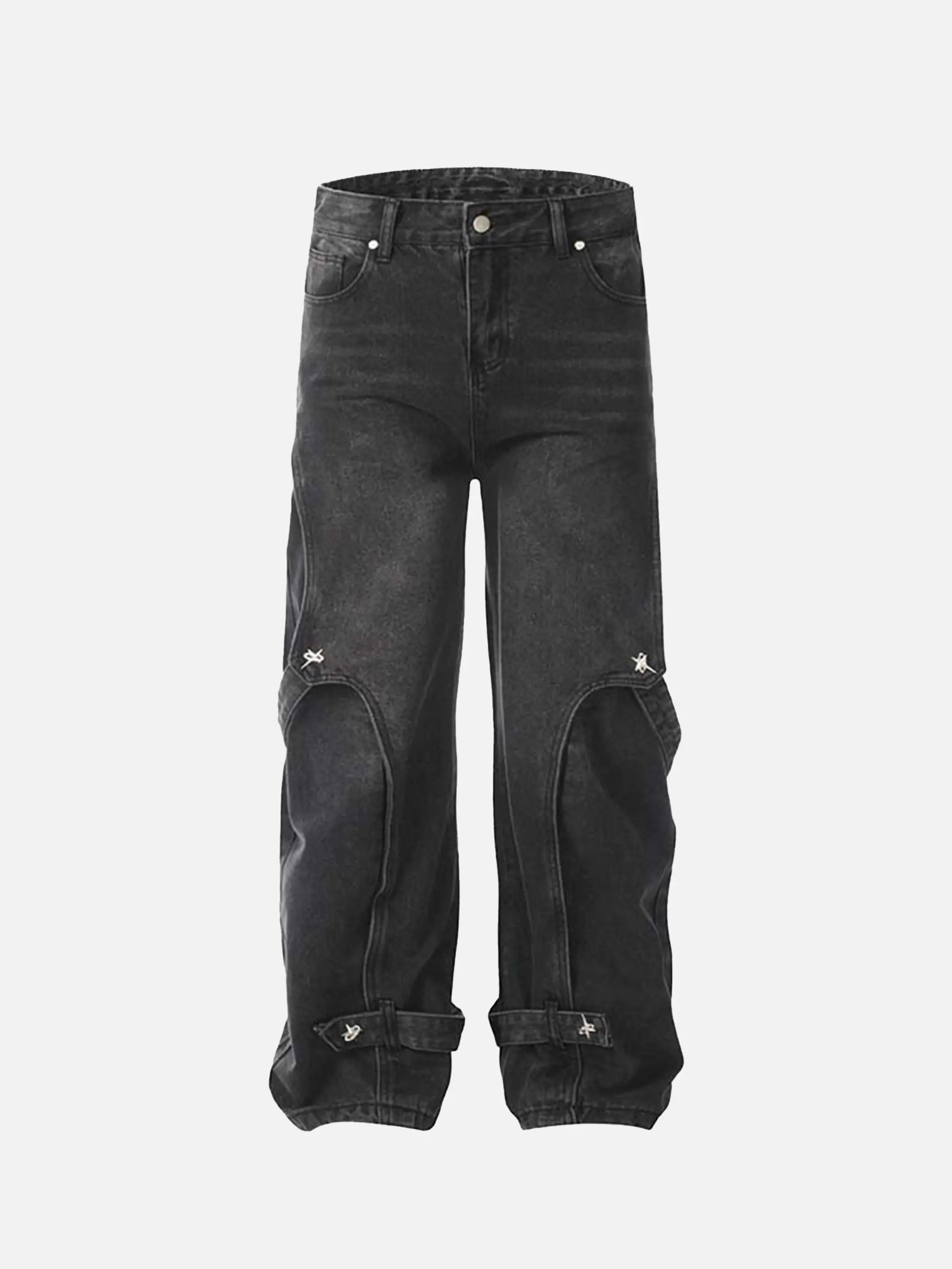 Vintage Washed Deconstructed Jeans