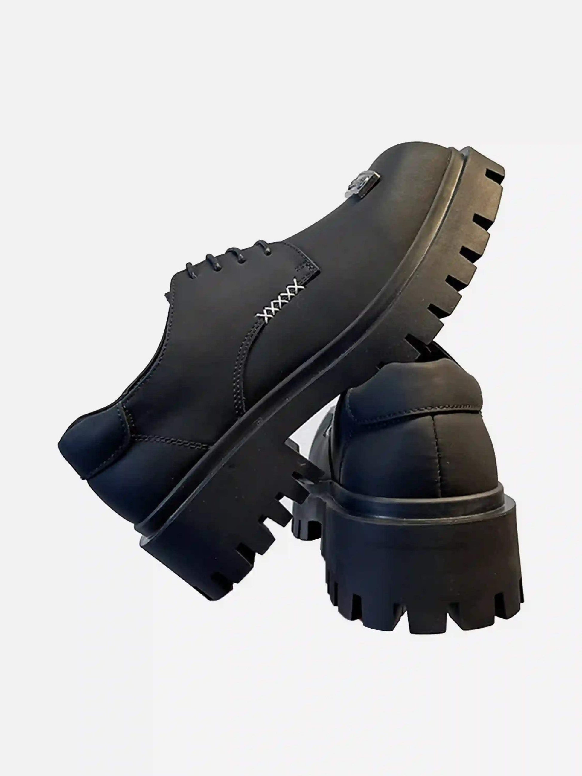 Disguisen Thick-Soled Punk Leather Derby Shoes