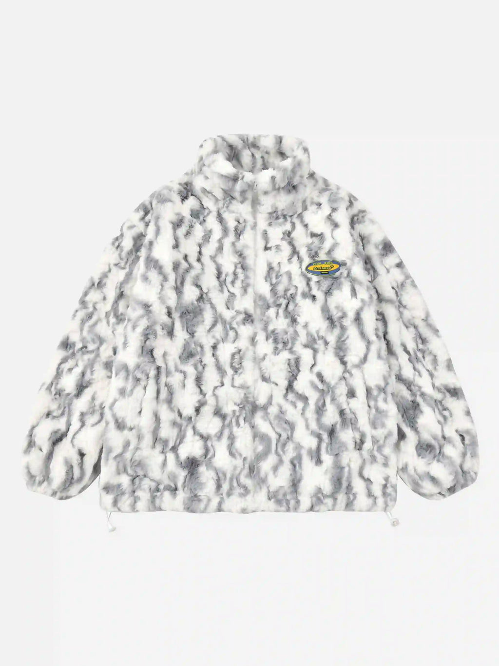 Tie-dye Gradient Stand Collar Coat