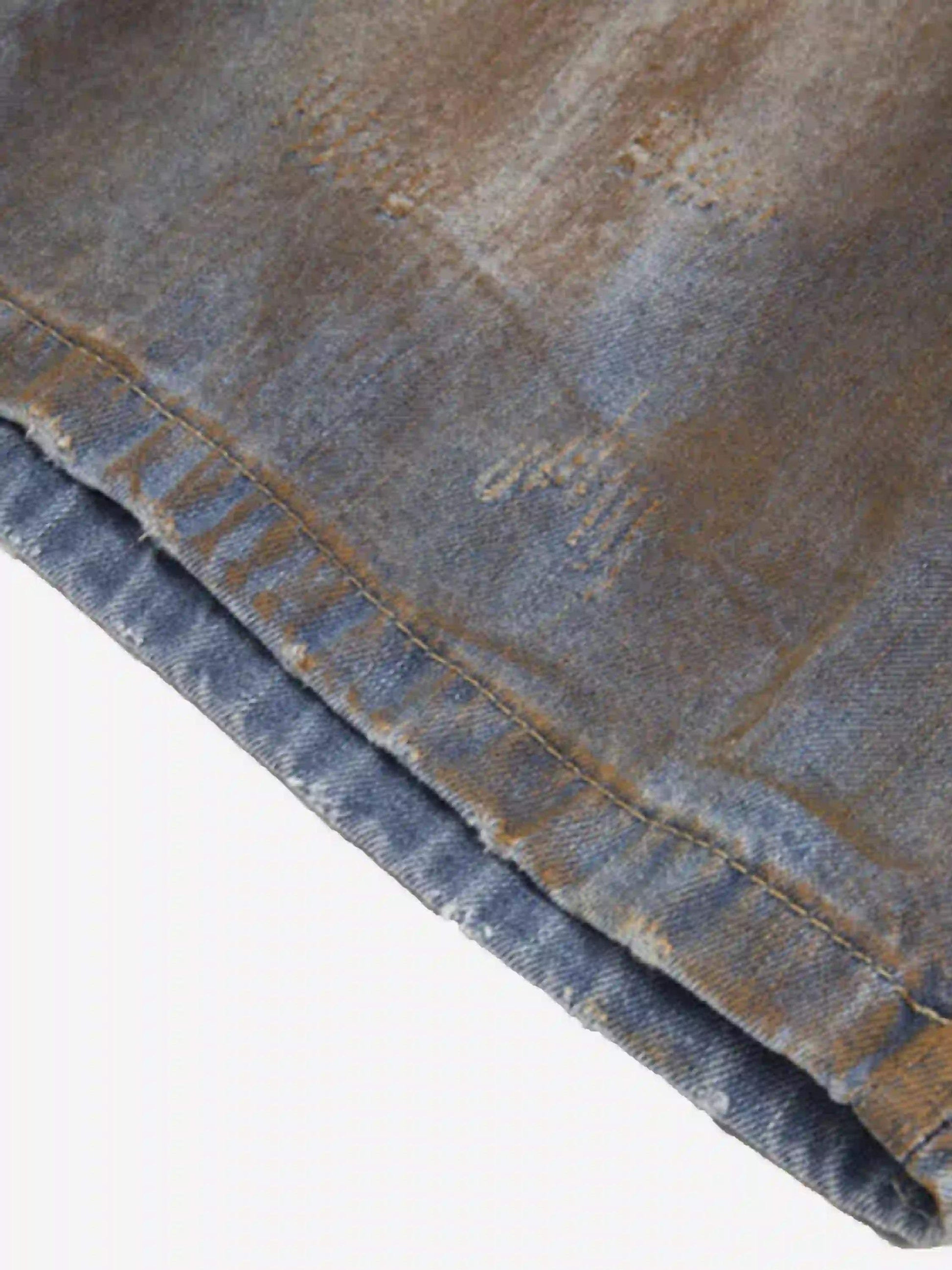 Disguisen American Style Wasteland Style Wide-Leg Denim Jorts