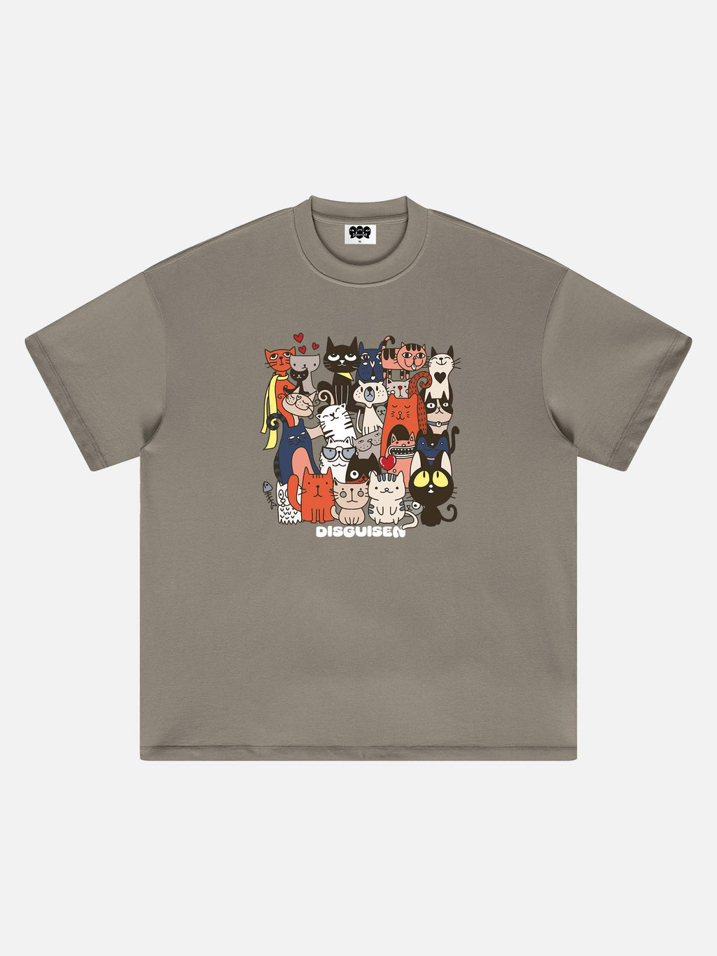 Disguisen Funny Cartoon Cotton T-Shirt