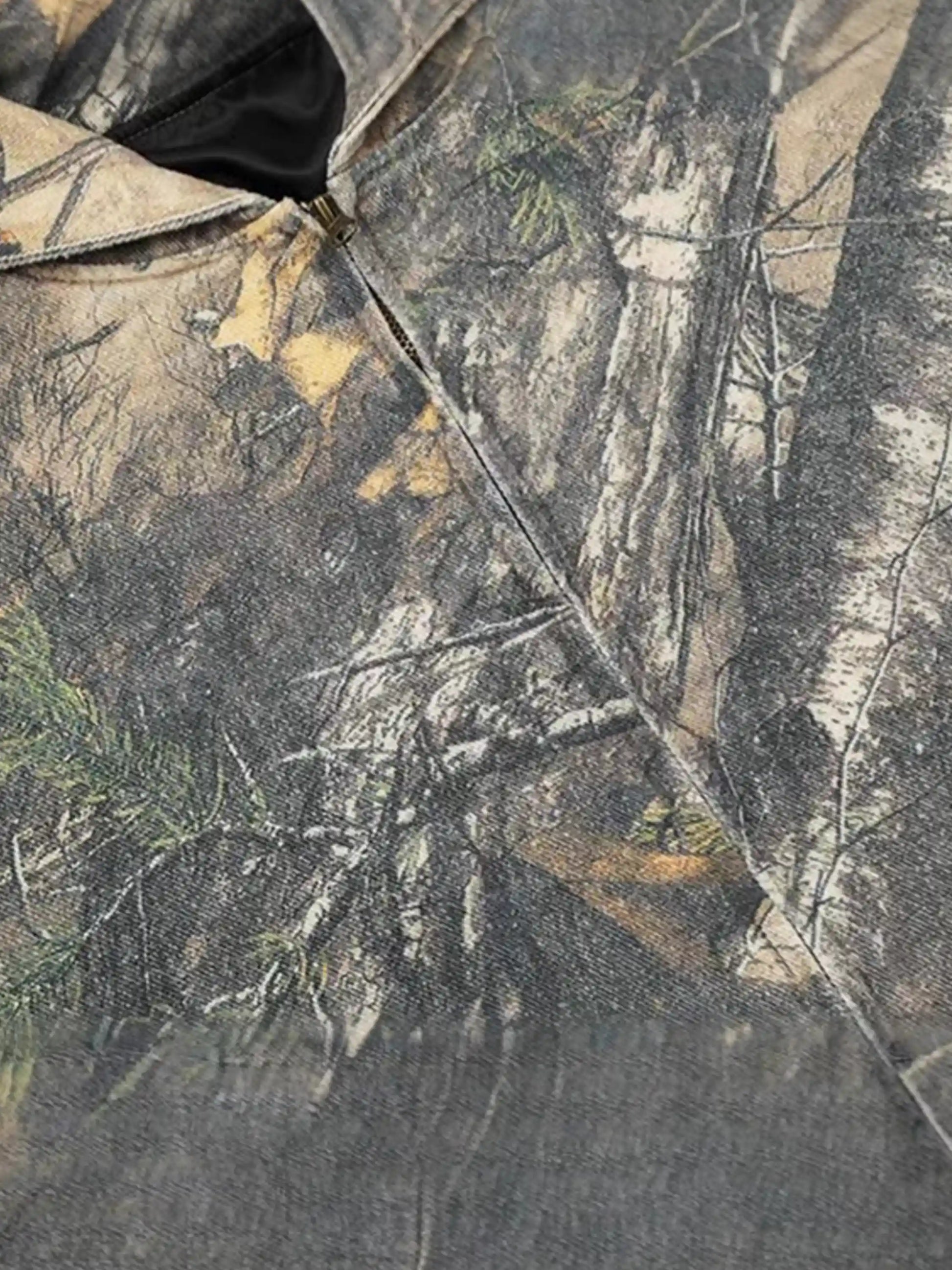 Camouflage Print Zip-up Hoodie
