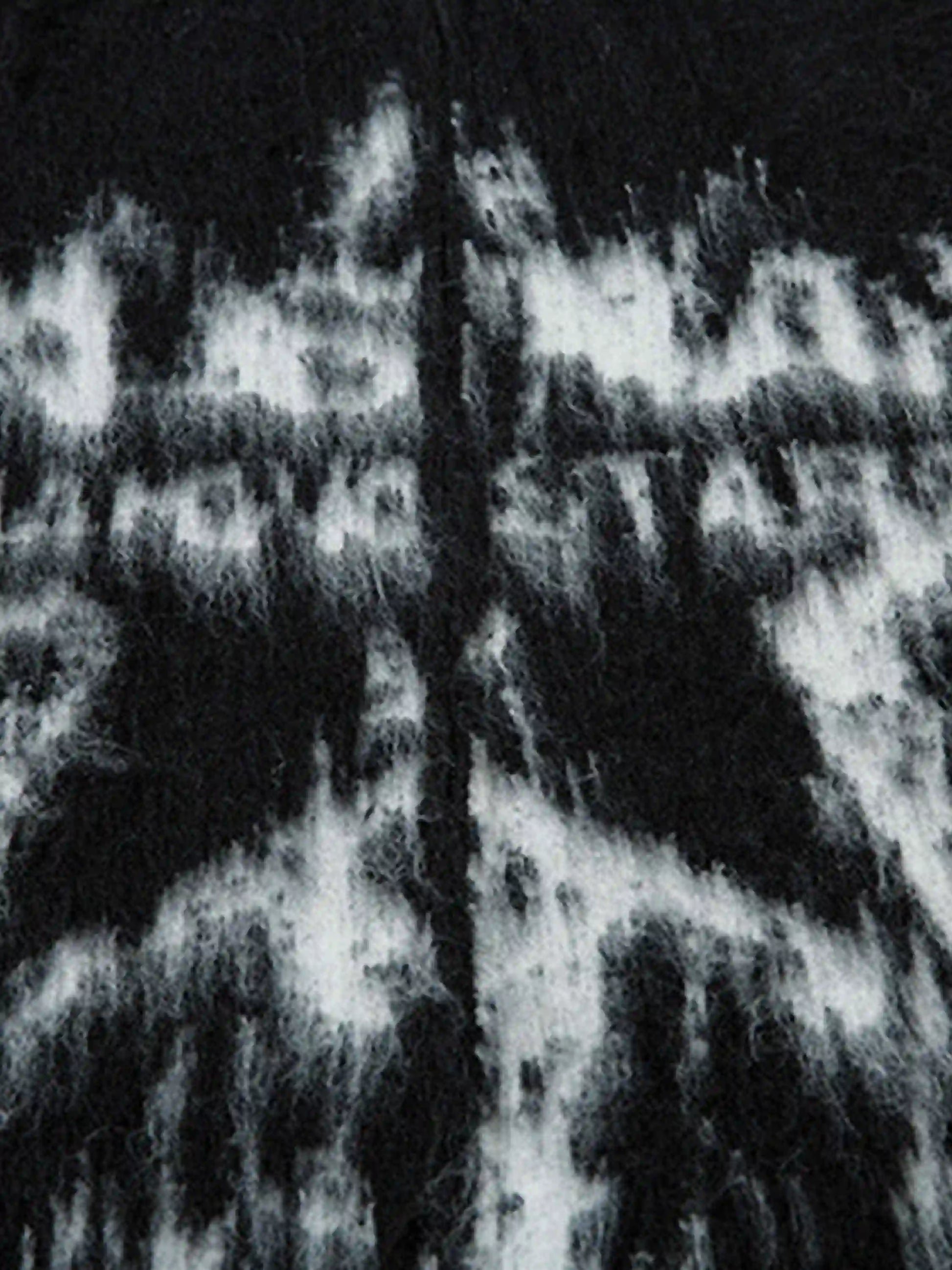 Disguisen Star Graffiti Knitted Zip-up Hoodie