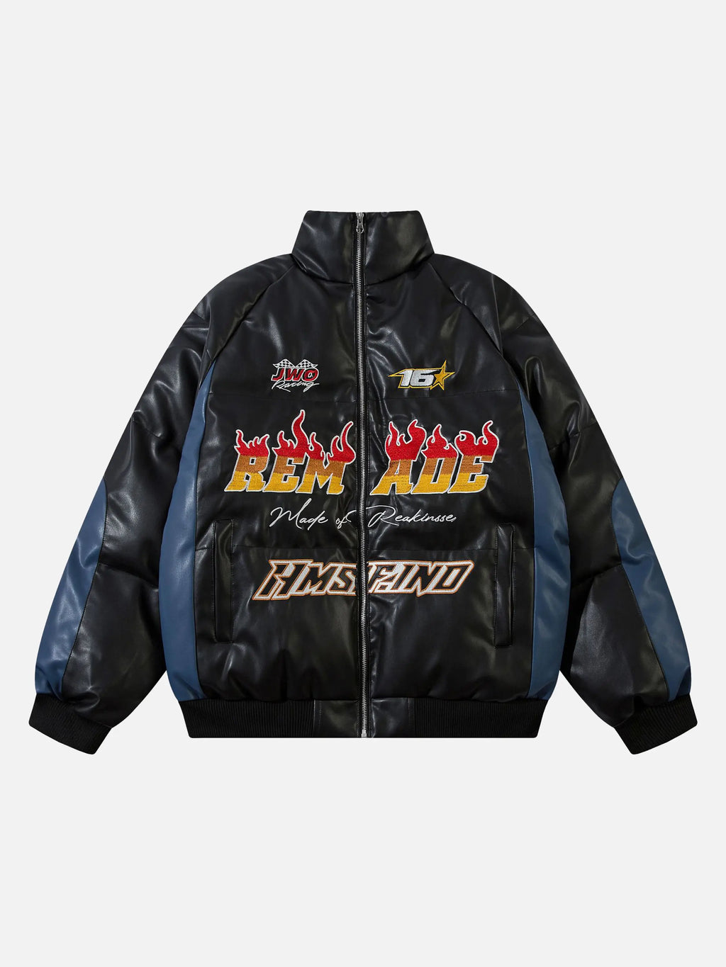 Disguisen American Retro Flame Embroidered Coat