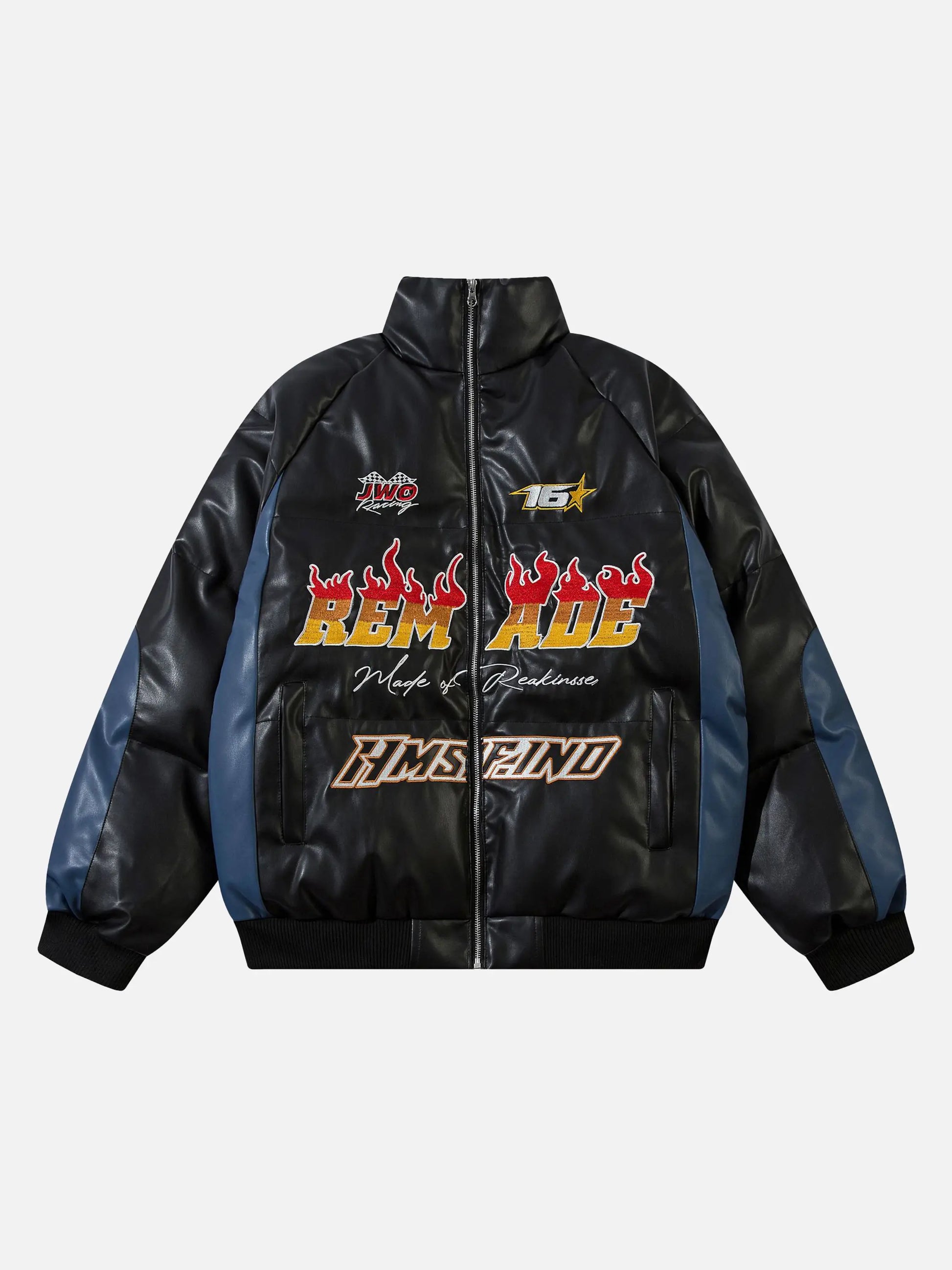 Disguisen American Retro Flame Embroidered Coat