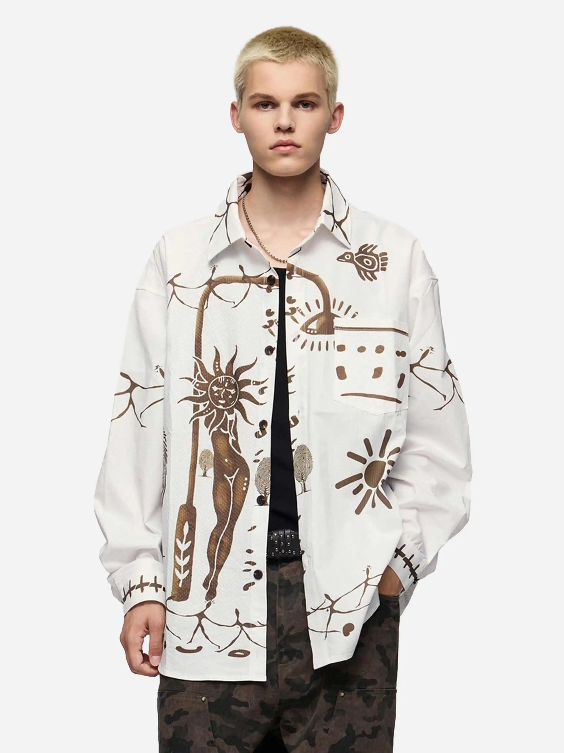 Disguisen American Mayan Abstract Mural Shirt