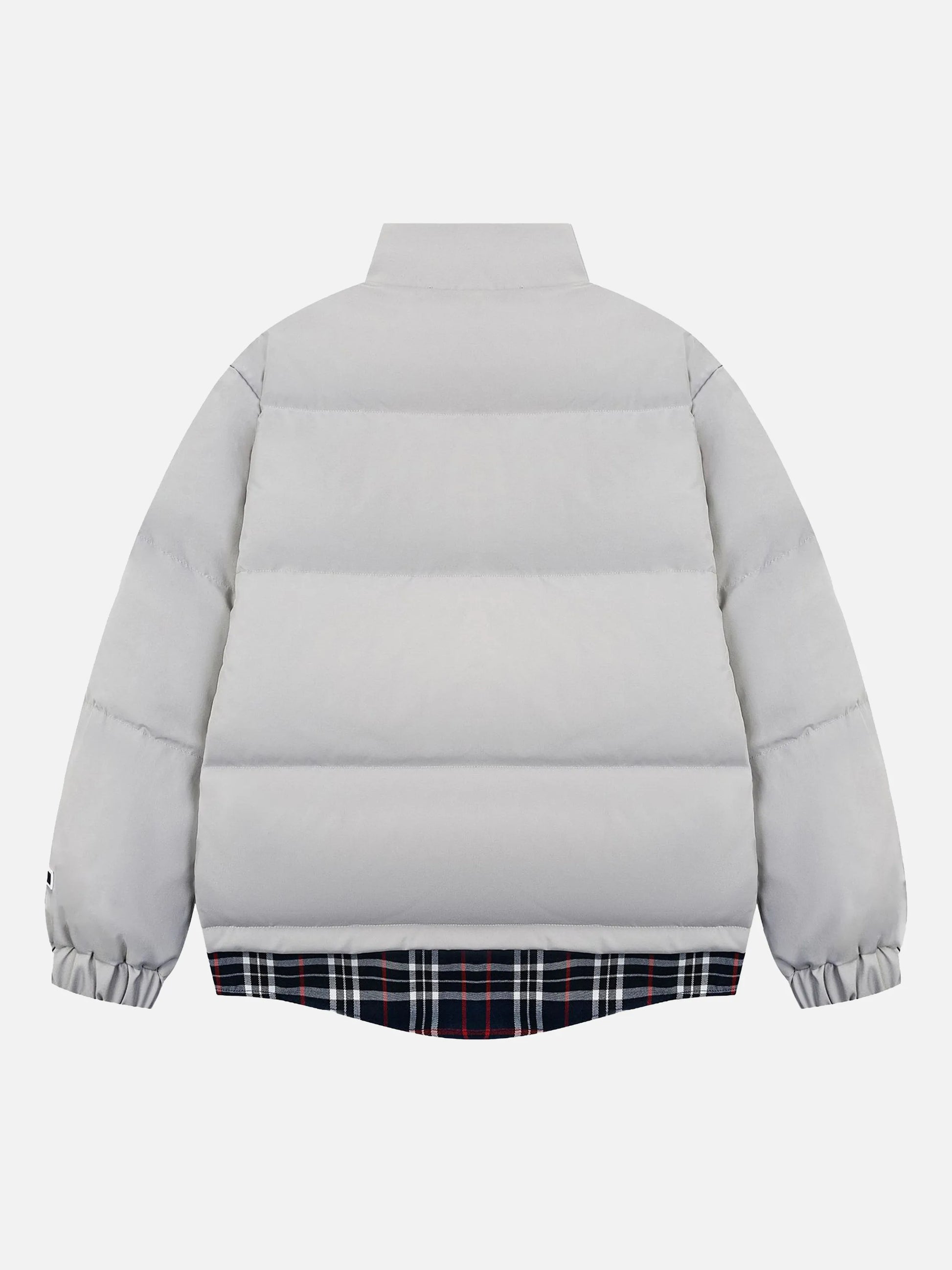 Vintage Fake Two-piece Plaid Coat