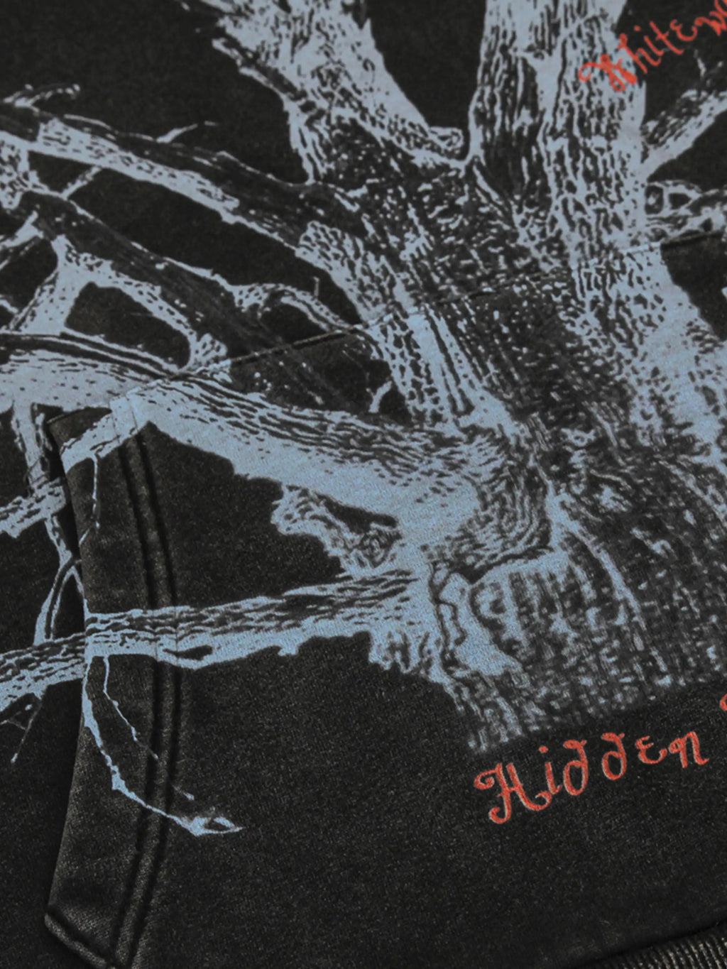 Withered Branch Print Hoodie
