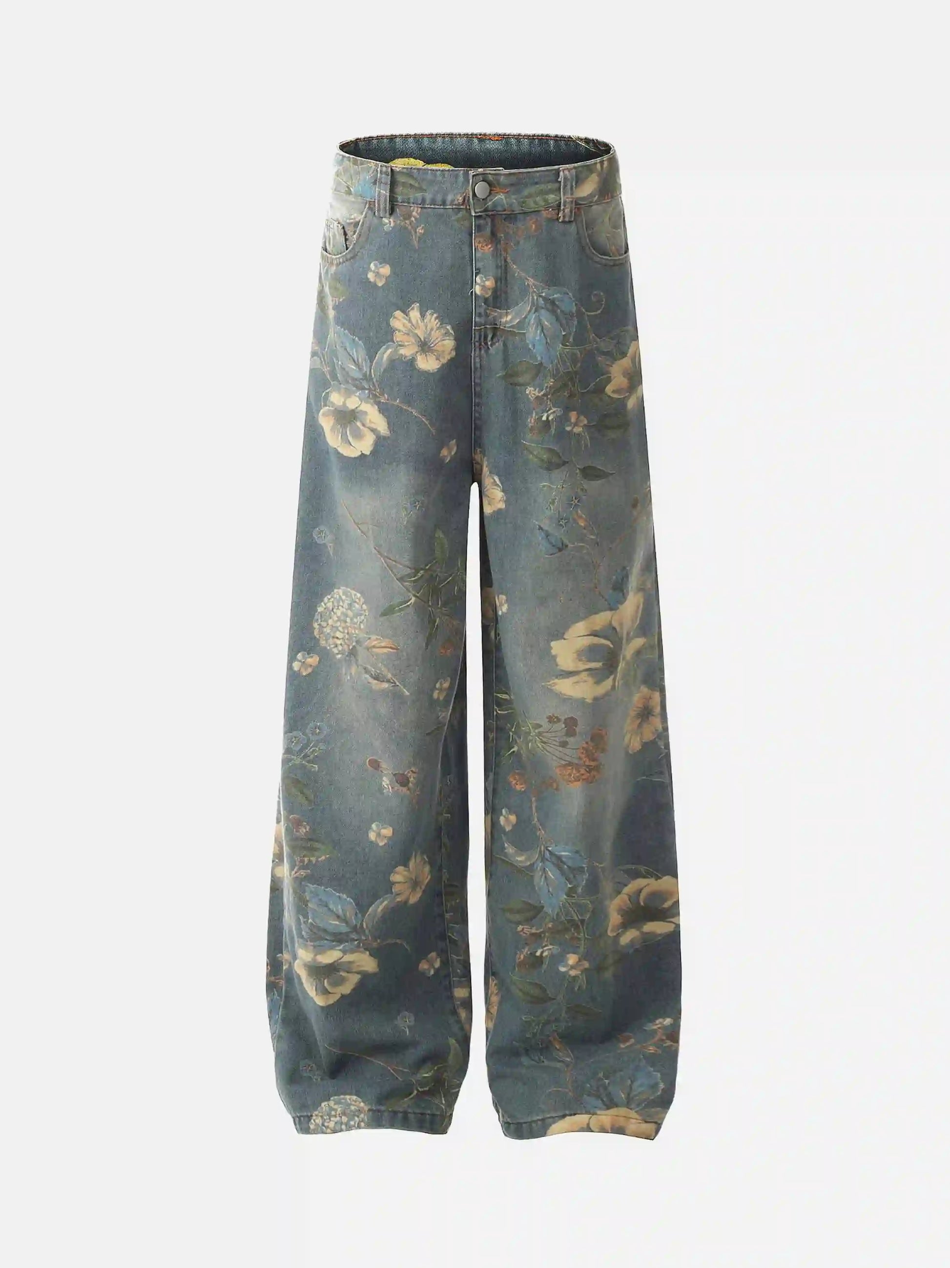 Disguisen Vintage Distressed Floral Jeans