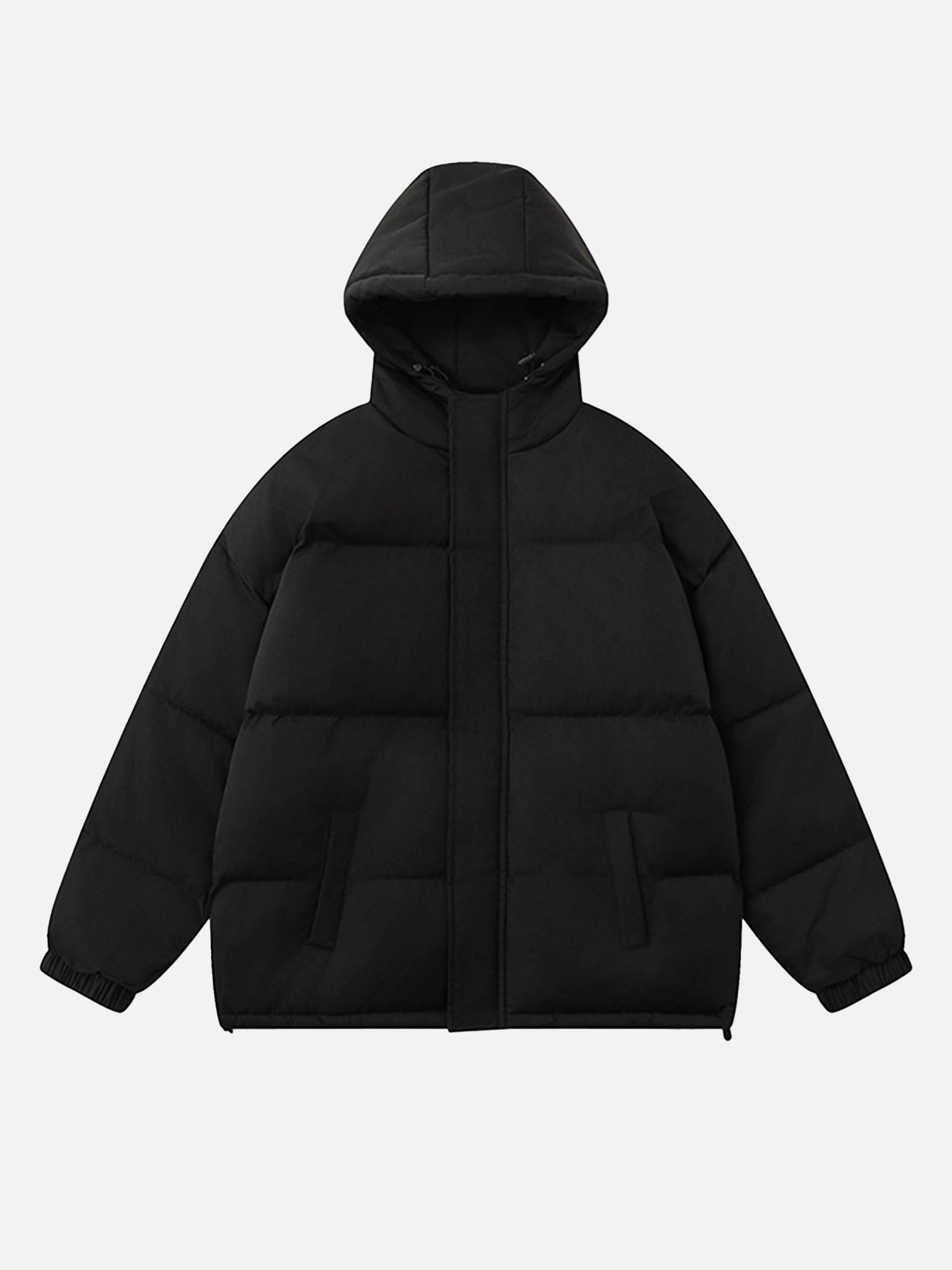 Solid Color Loose Hooded Coat