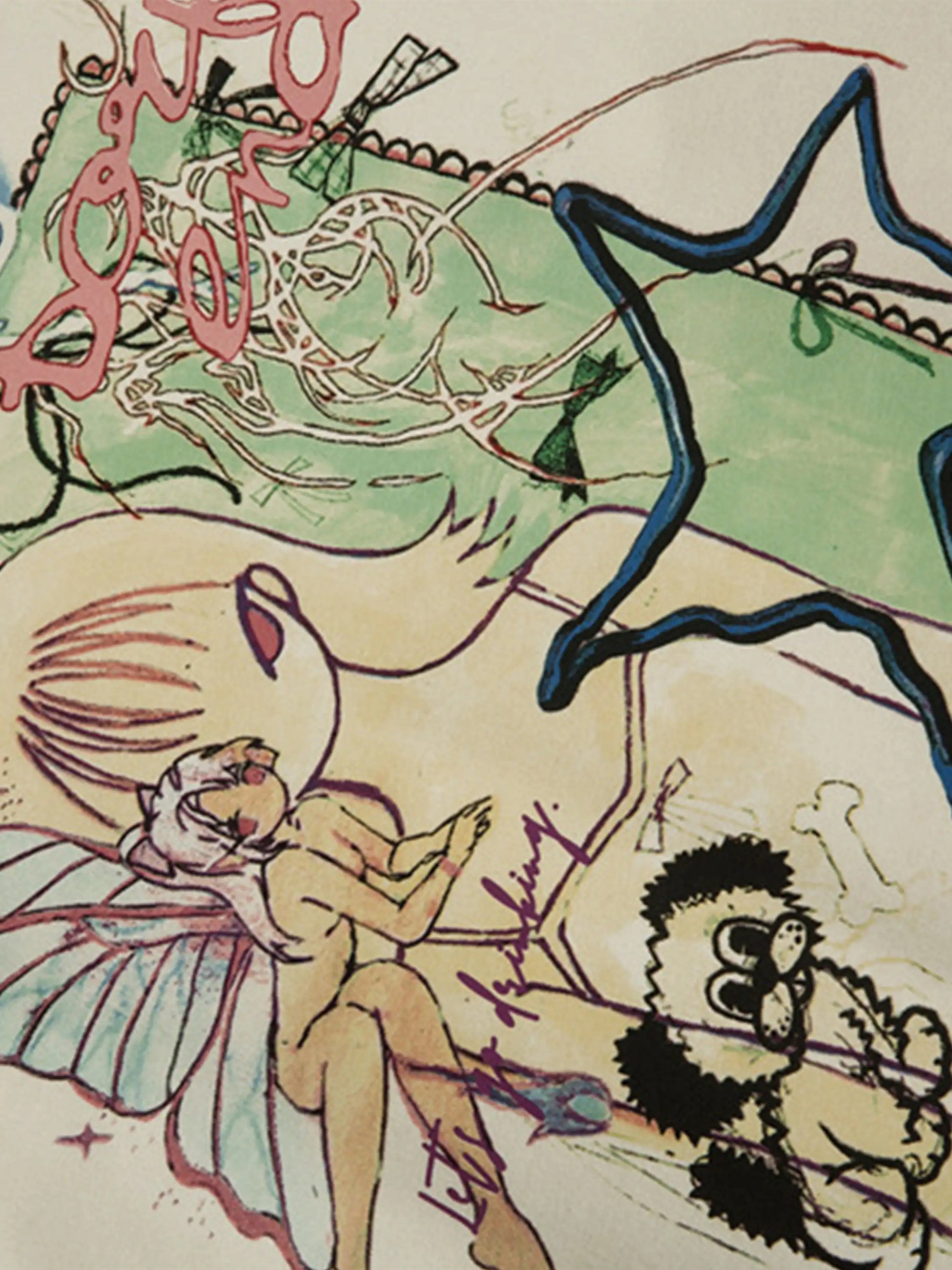 Graffiti Girl Print Hoodie