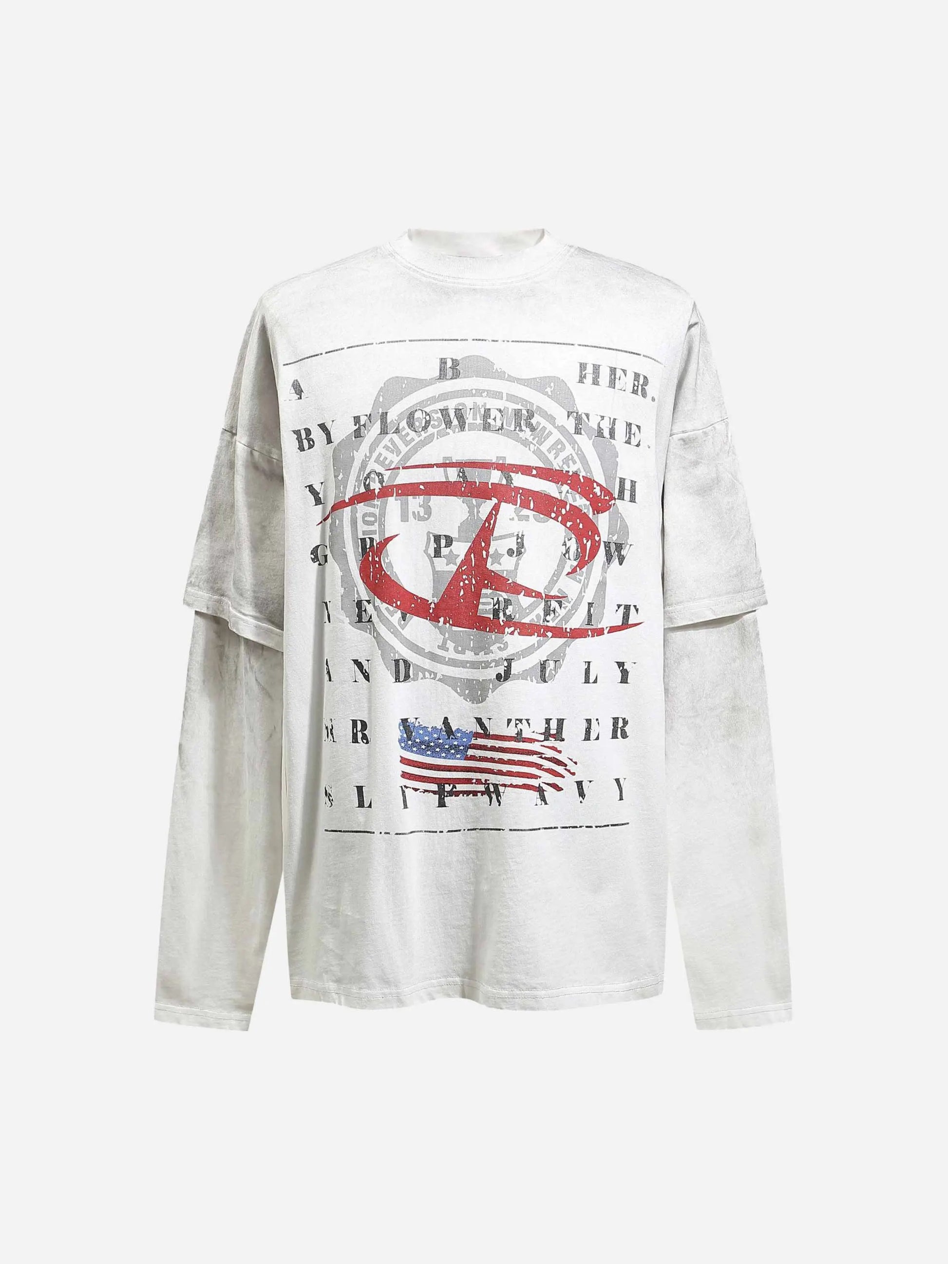 Disguisen Vintage Fake Two-piece Long-Sleeve T-shirt