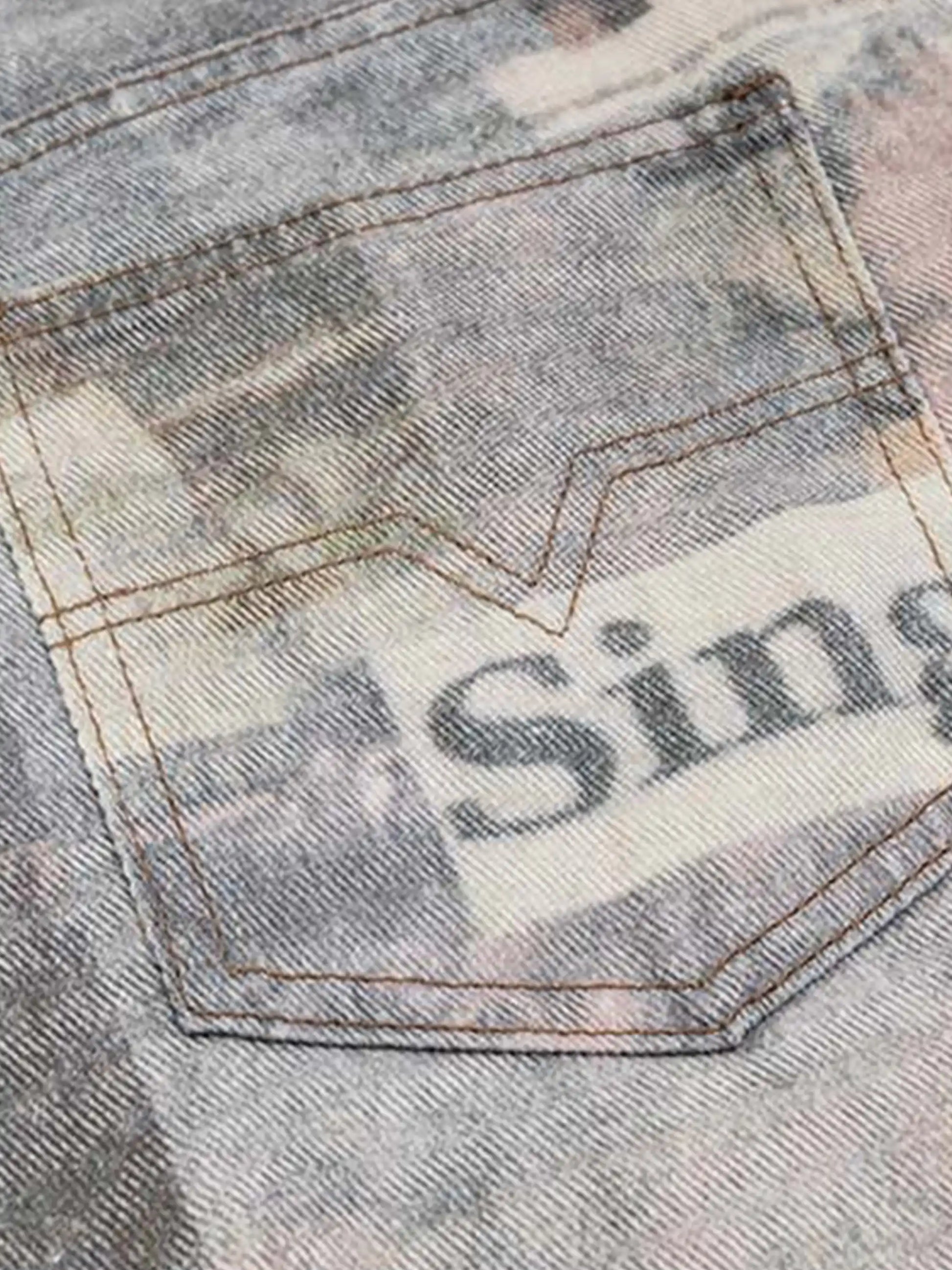 Disguisen Vintage Newspaper Digital Print Pants