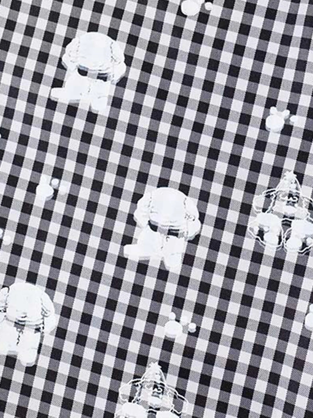 Disguisen Fake Two-piece Print Plaid Sweatpants
