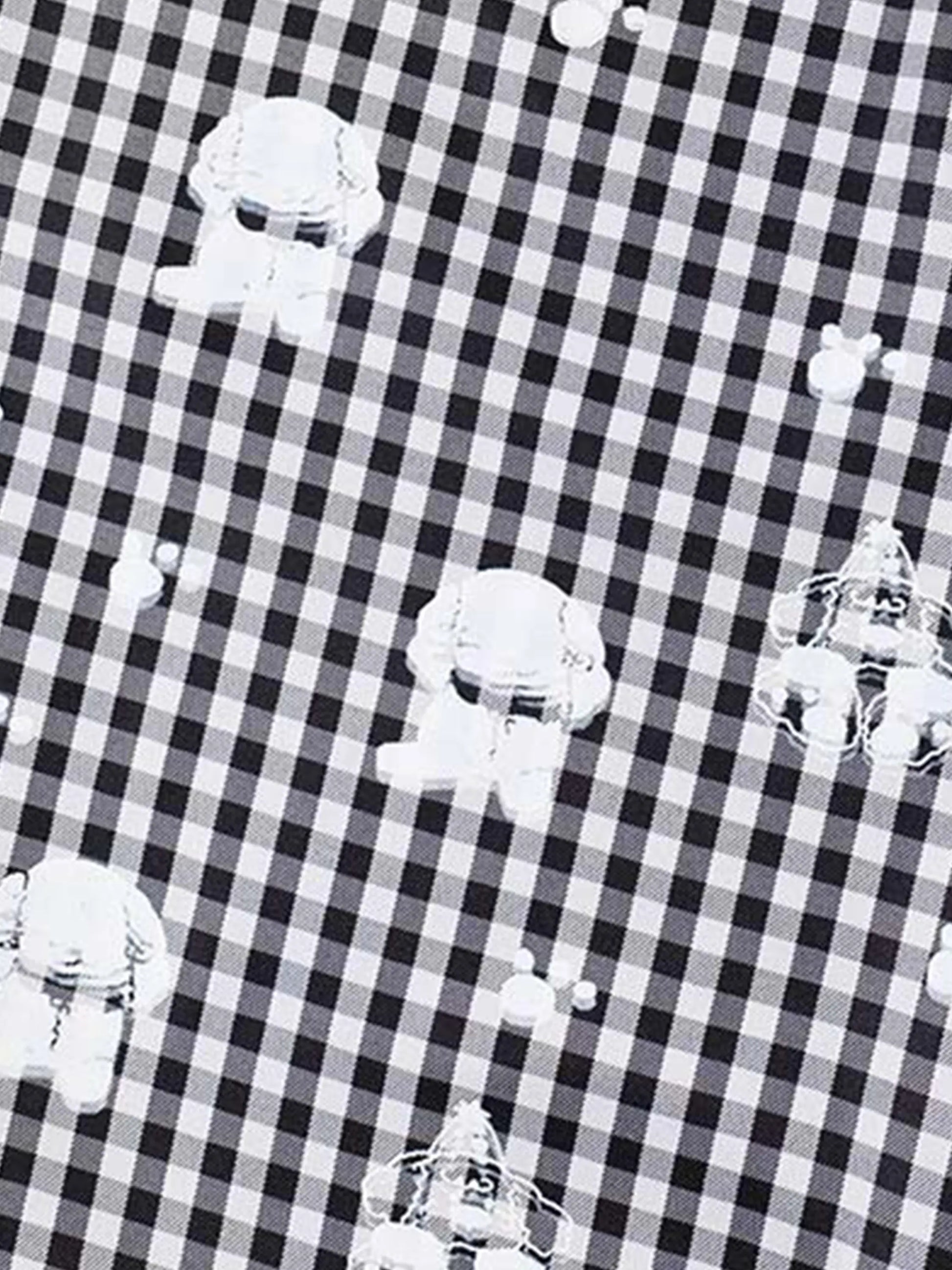 Disguisen Fake Two-piece Print Plaid Sweatpants