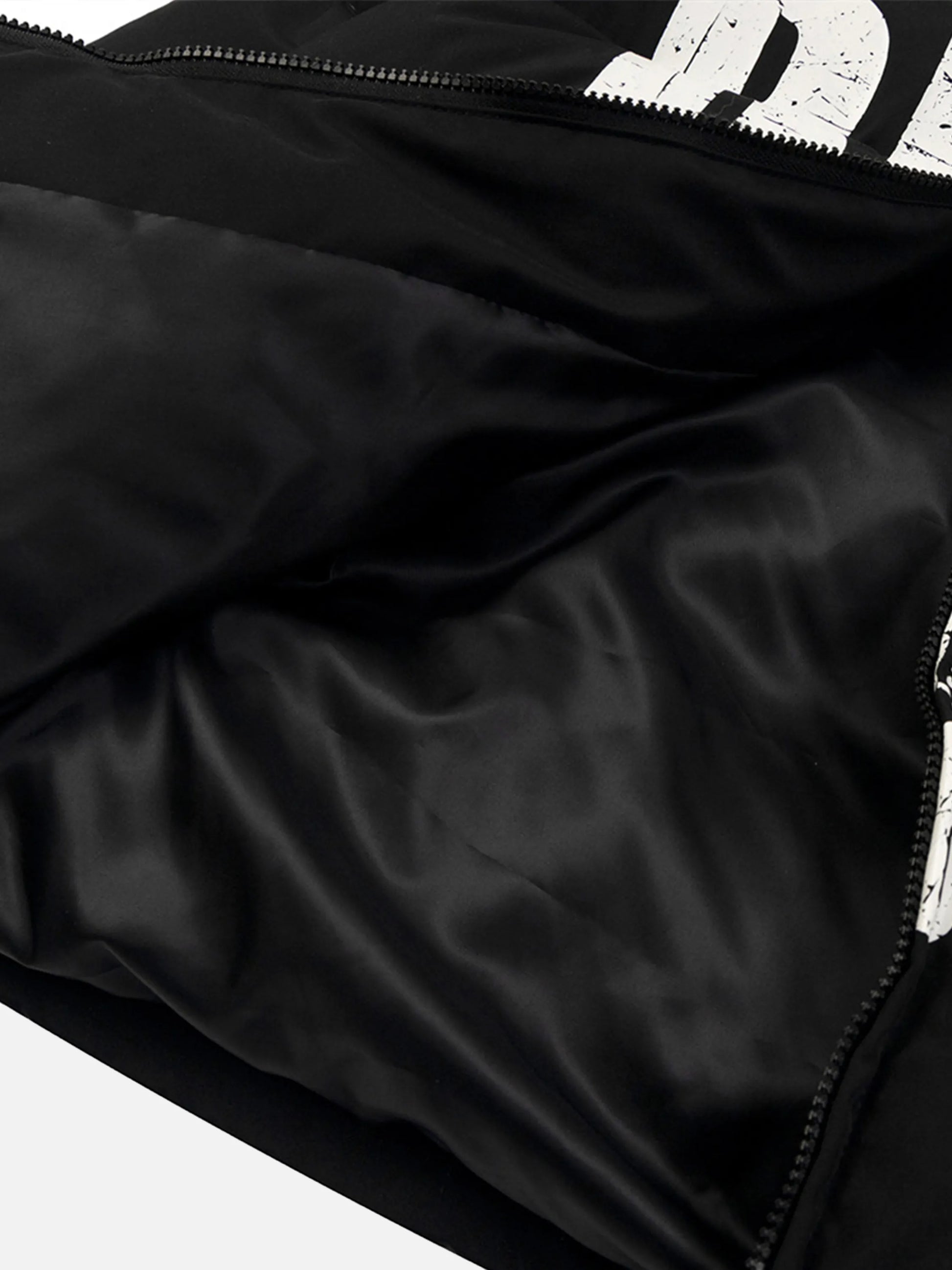 Vintage Mottled Lettering Hooded Jacket