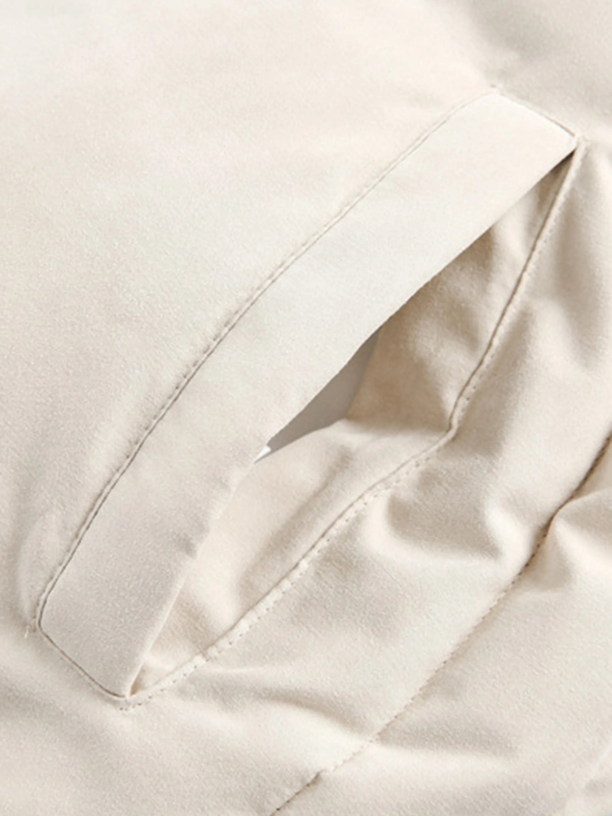 Panelled Stand Collar Cropped Coat