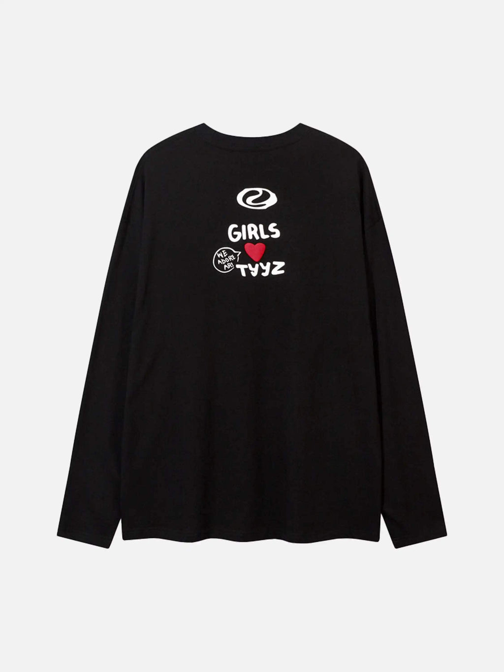 Disguisen Street Fun Letter Graffiti Long Sleeve T-Shirt