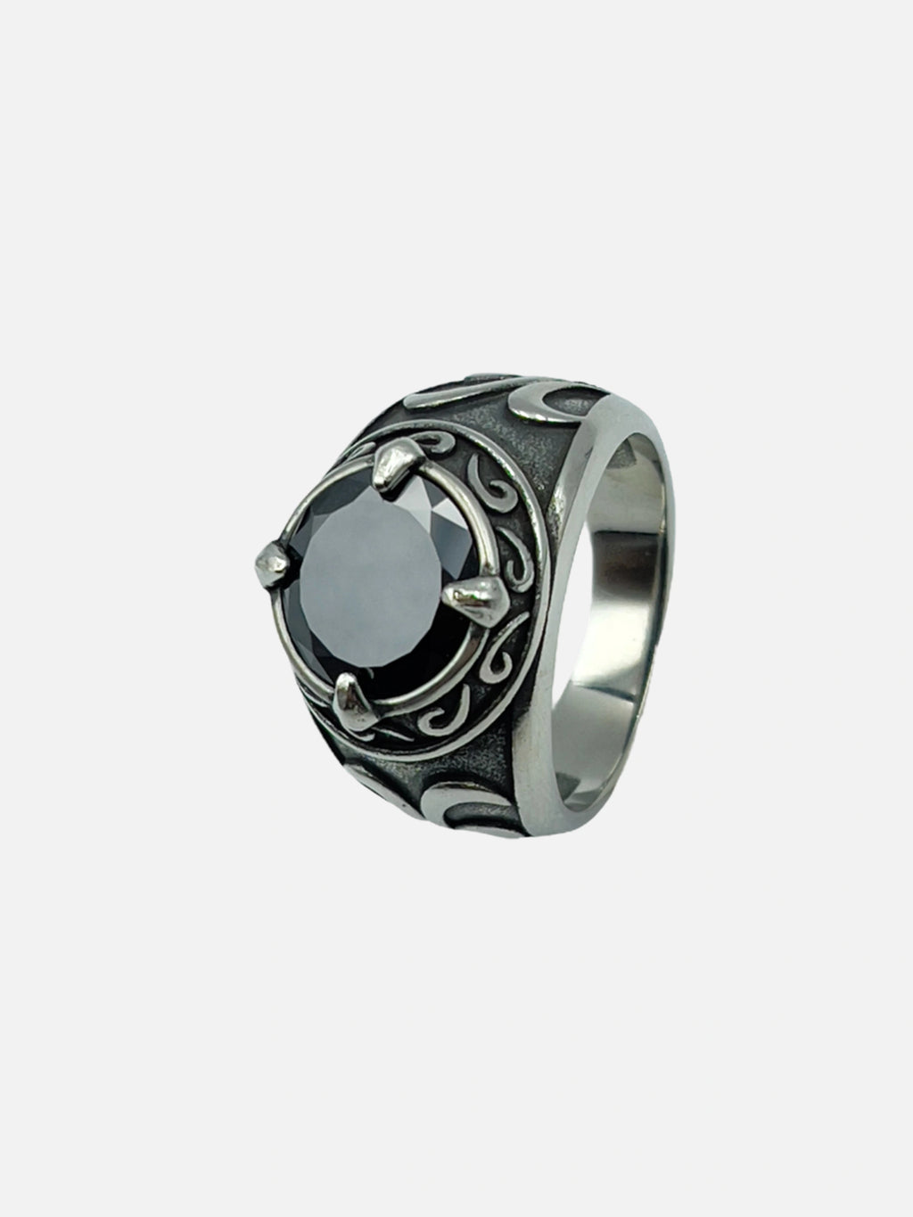 Vintage Gemstone Engraved Ring