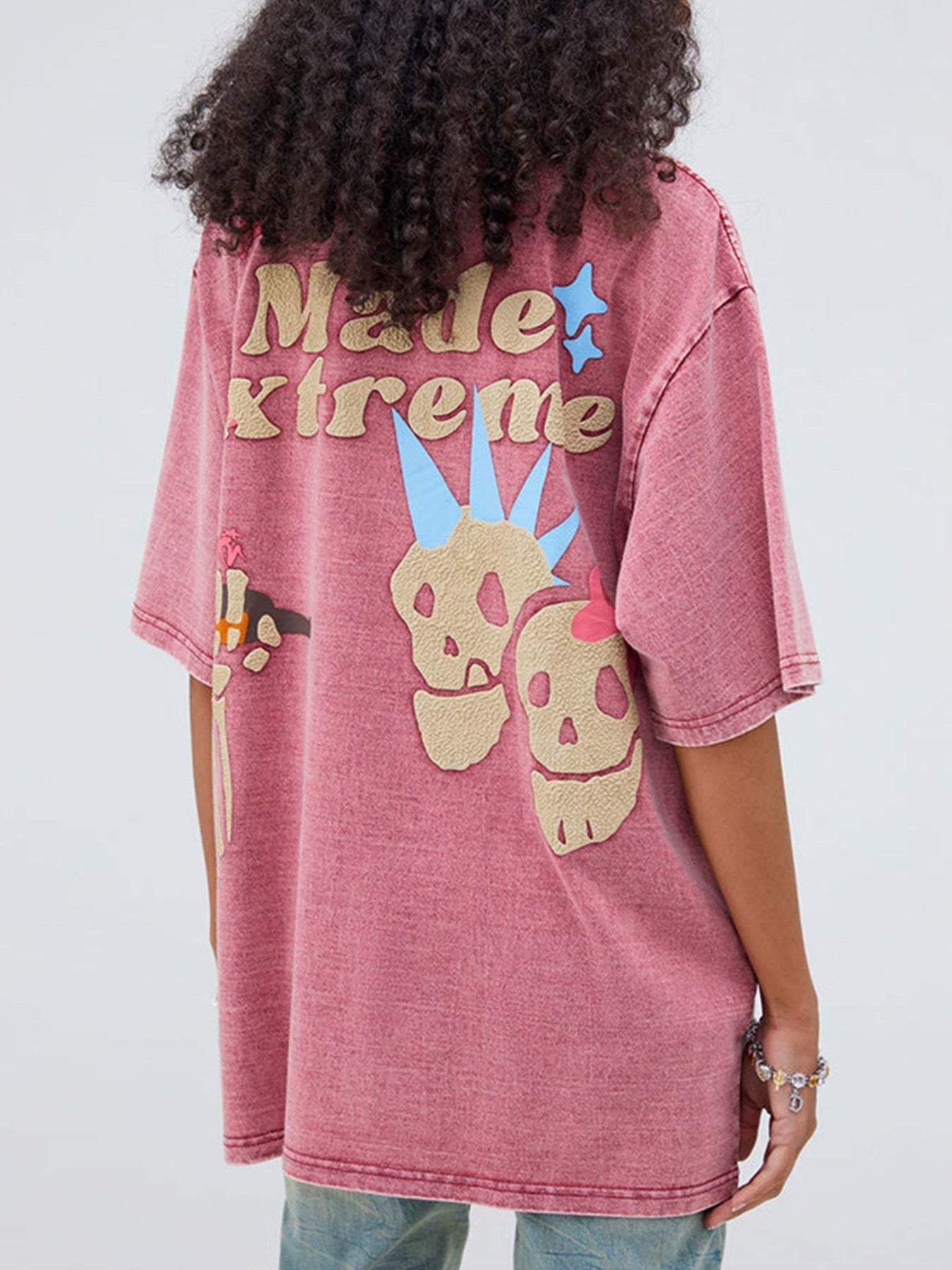 Disguisen Fun Cartoon Foam Print T-shirt