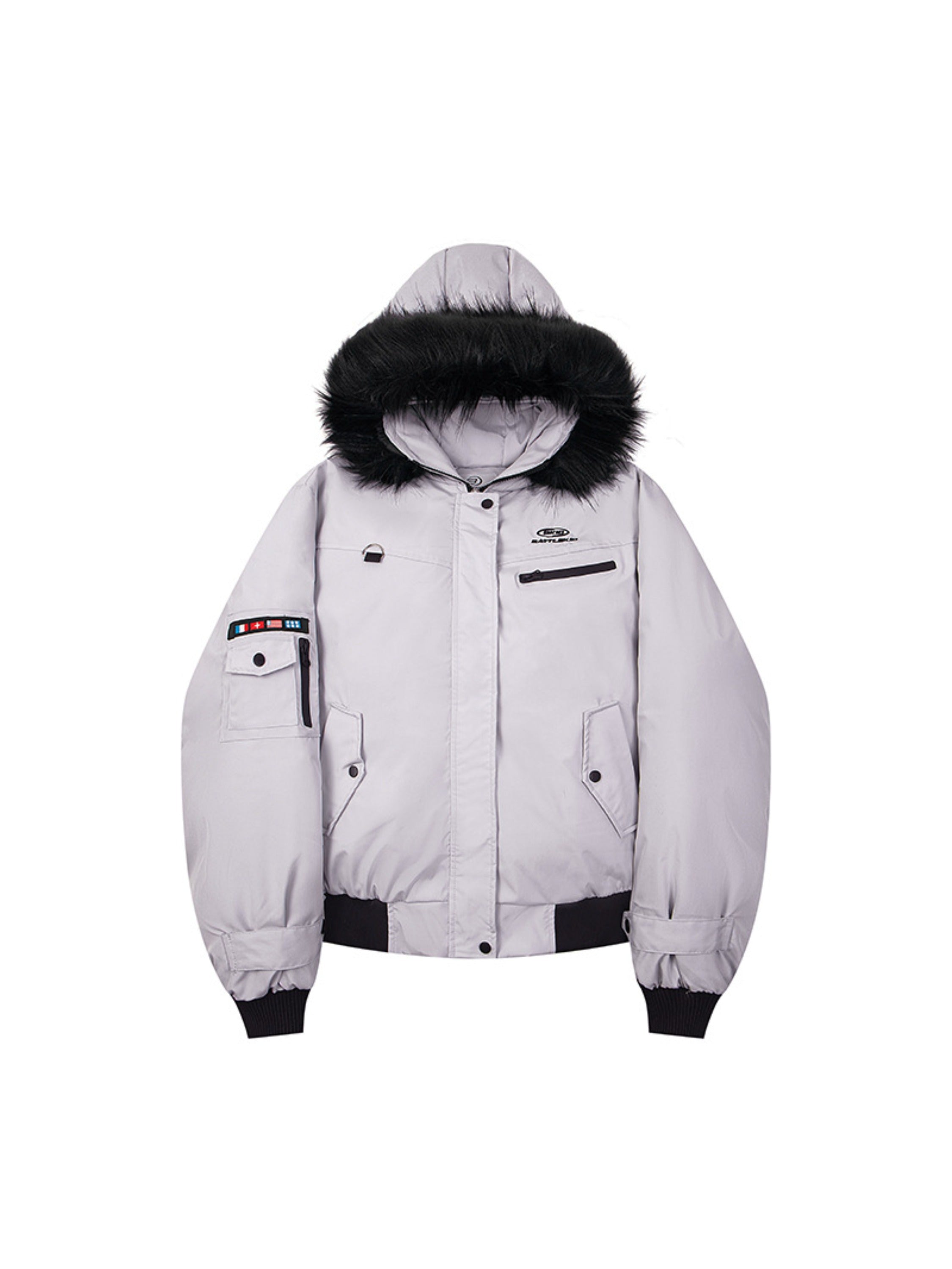 Vintage Detachable Fur Collar Pike Coat