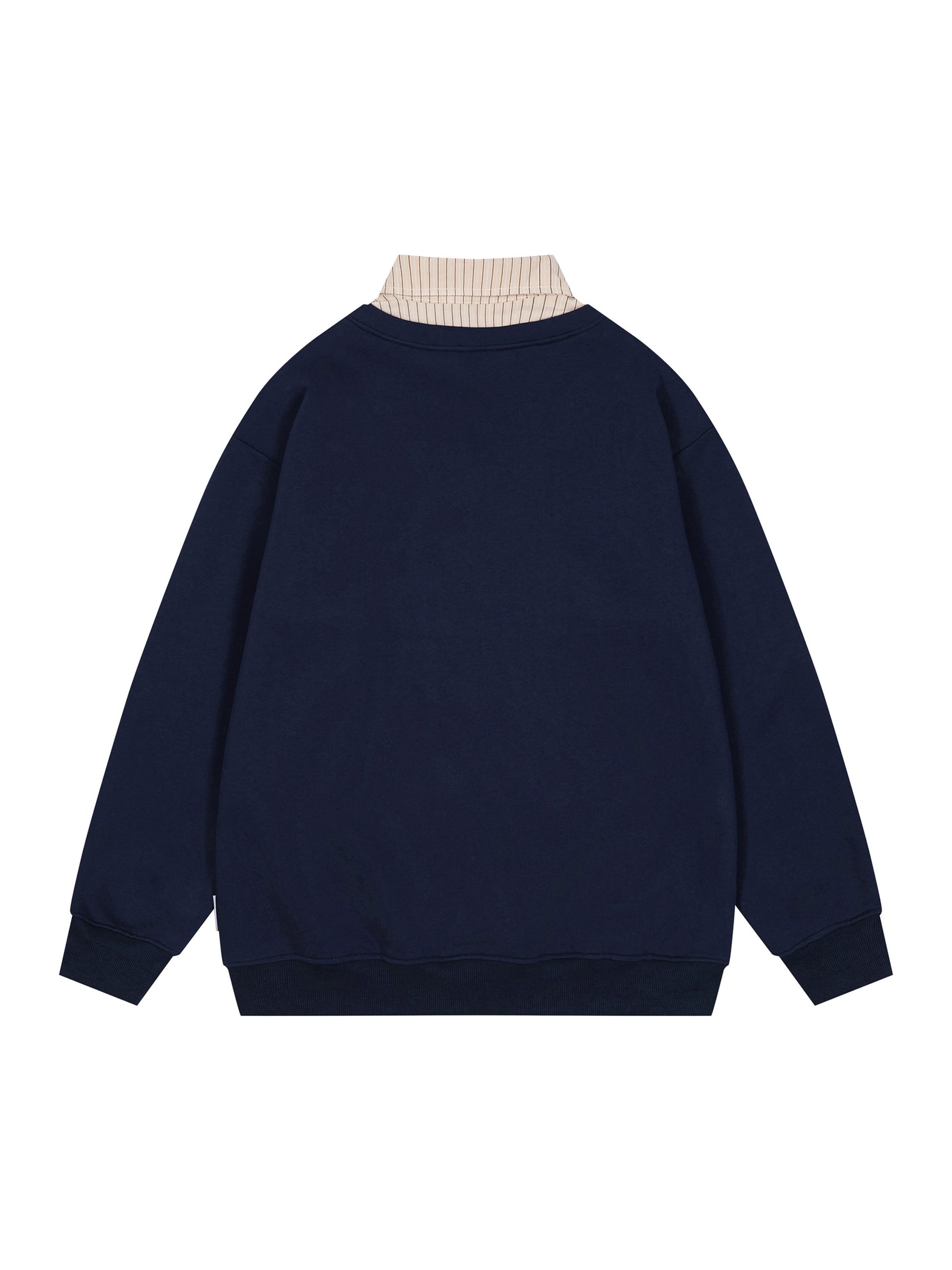 Preppy Style Fake Two Piece Sweatshirt