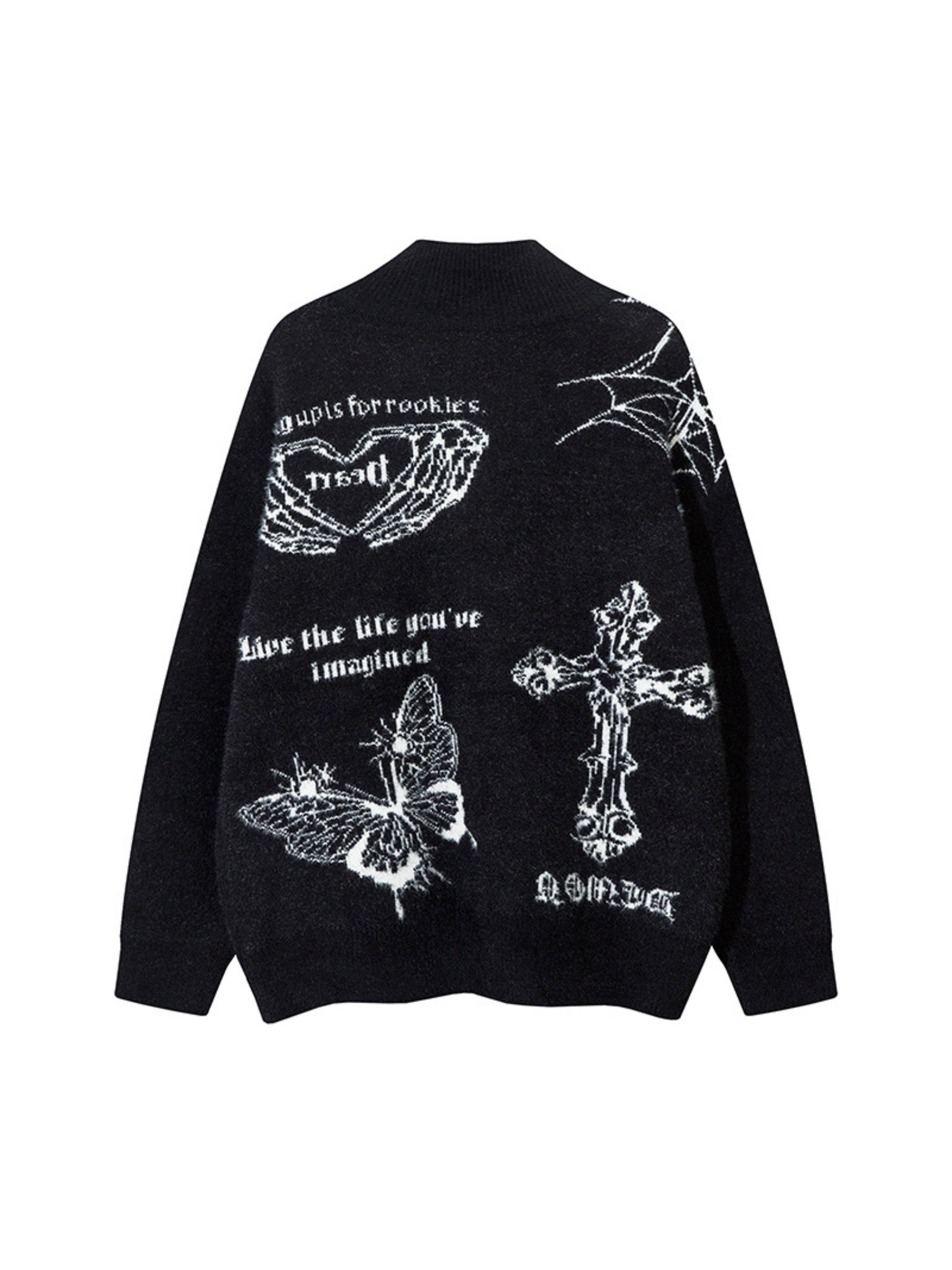 Butterfly Cross Knit Cardigan