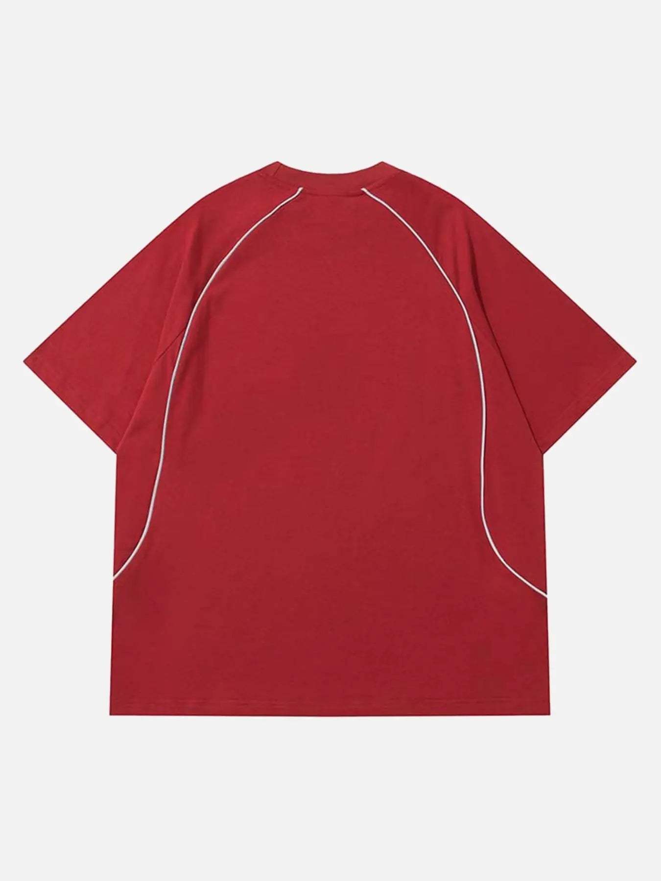 Disguisen Retro Letter Print T-shirt-5212