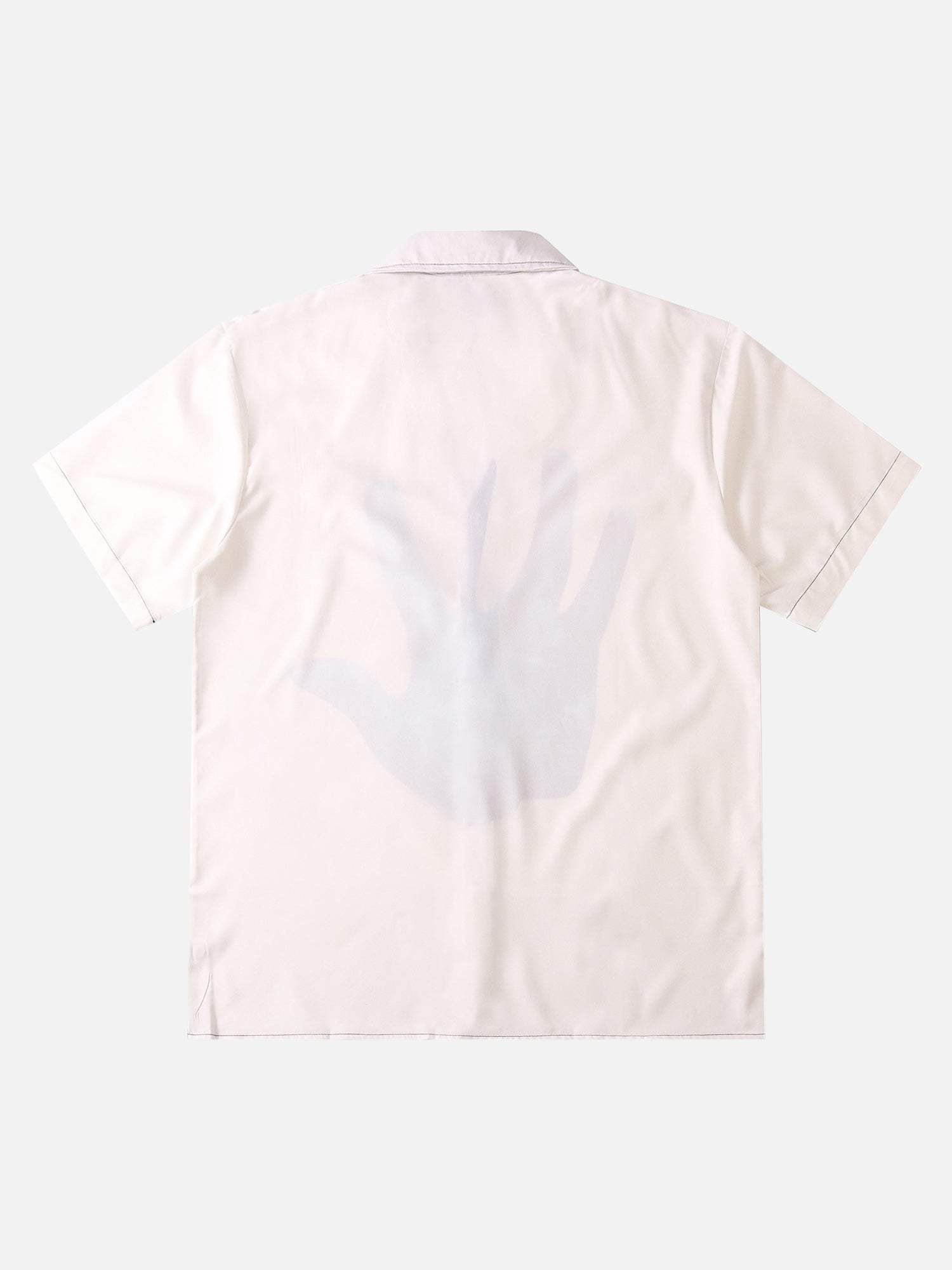 Disguisen Palm Digital Print Loose Lapel Short Sleeve Shirt
