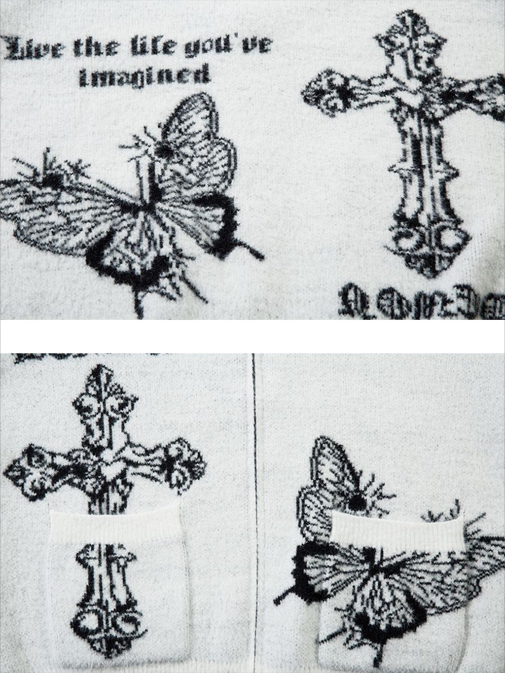Butterfly Cross Knit Cardigan