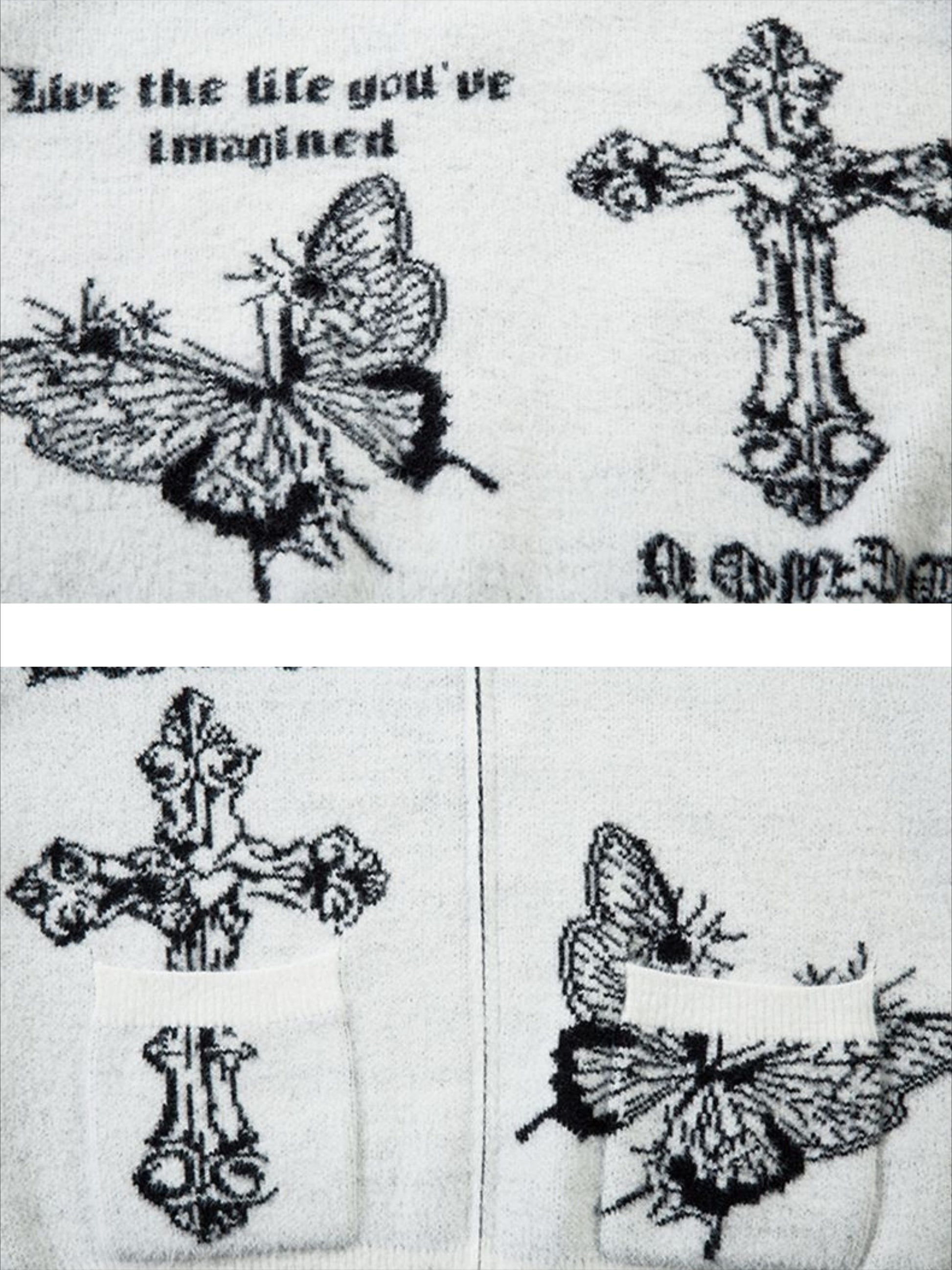 Butterfly Cross Knit Cardigan
