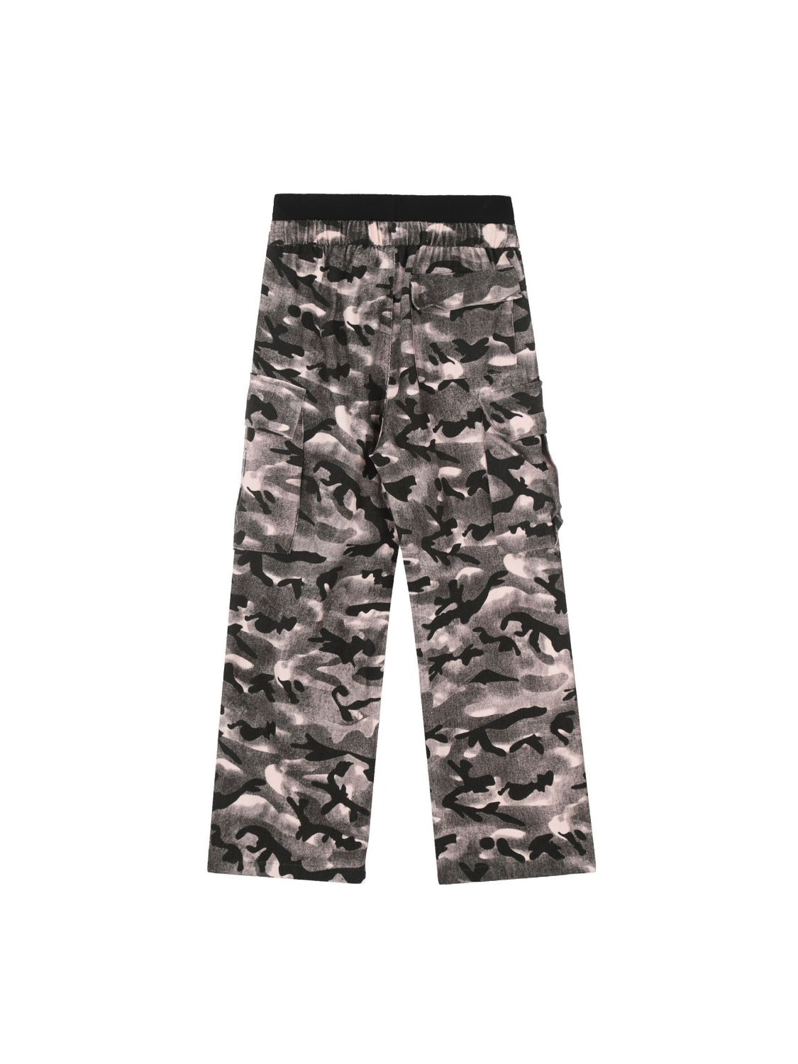Fake Two-piece Camouflage Drawstring Cargo Pants