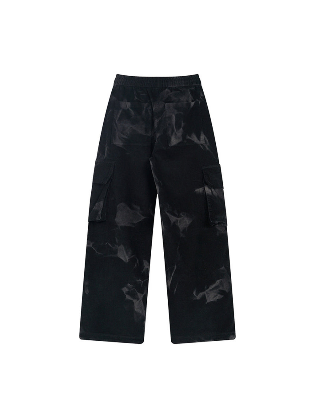Tie-dye Pleated Corduroy Multi-pocket Pants
