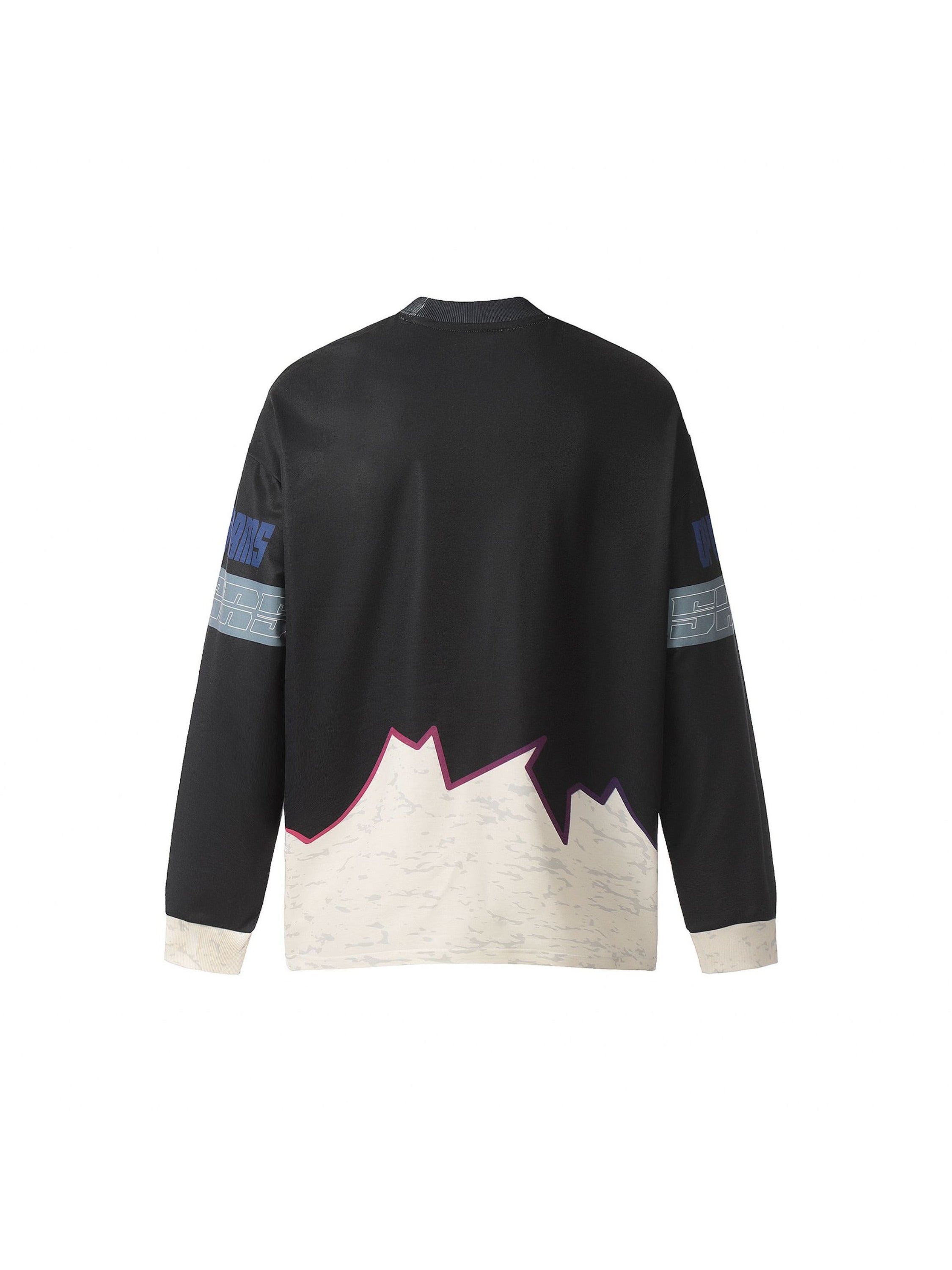 Contrast Color Long Sleeve T-shirt
