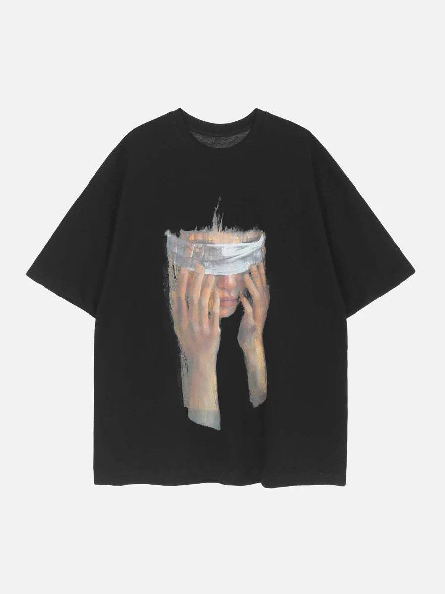 Disguisen American Trends Print T-Shirt-0908