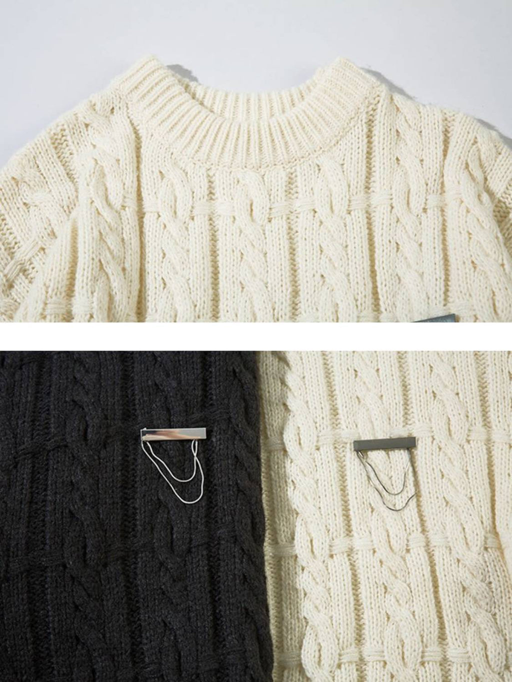 Vintage Curled dough twists Damage Flow Sweater