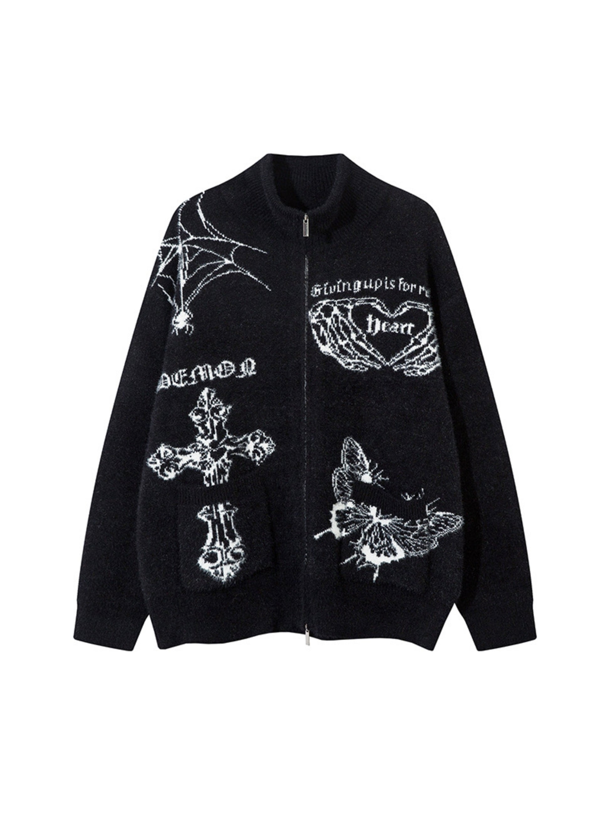 Butterfly Cross Knit Cardigan