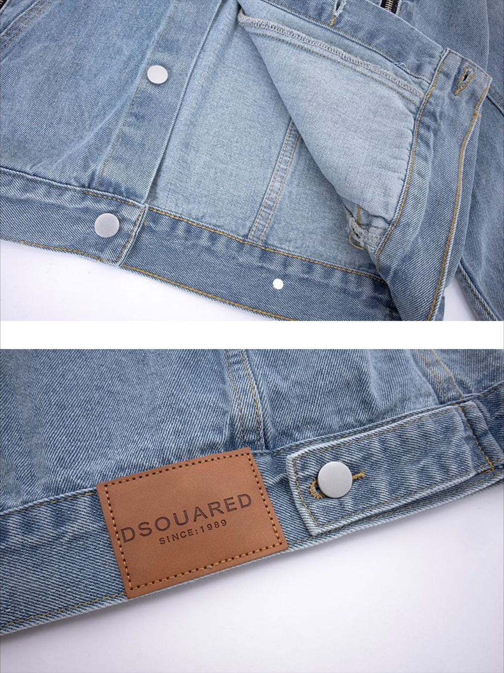 Vintage Leisure Dual Zippers Denim Jacket